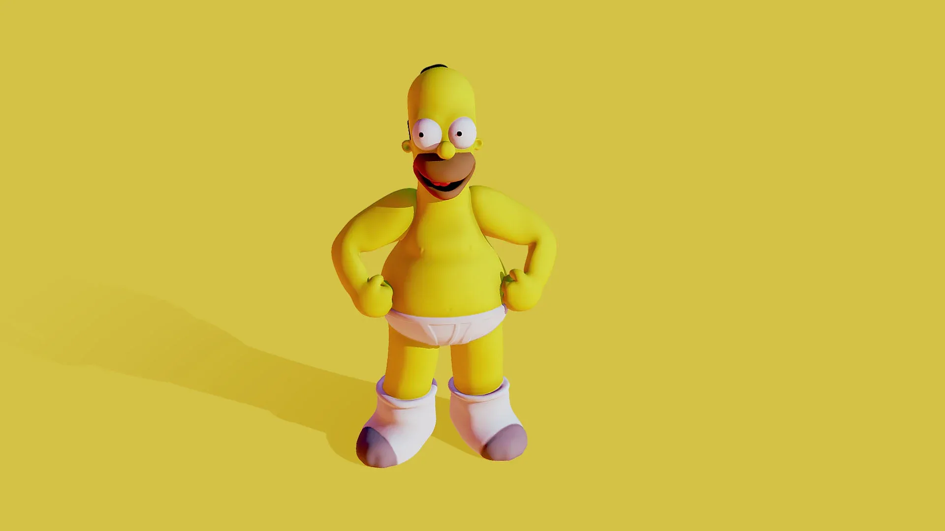 Homer 3D in Underwear (Printable)