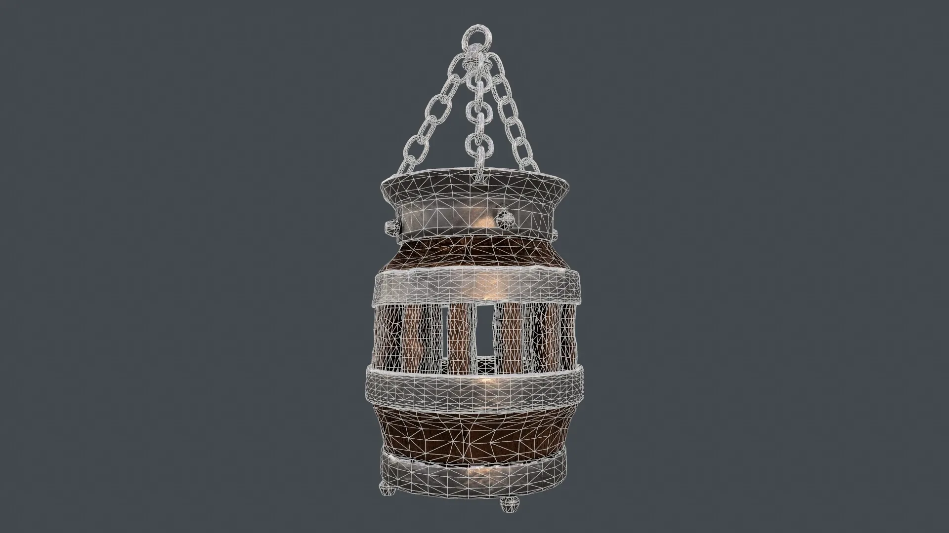 Medieval Wood & Metal Lantern