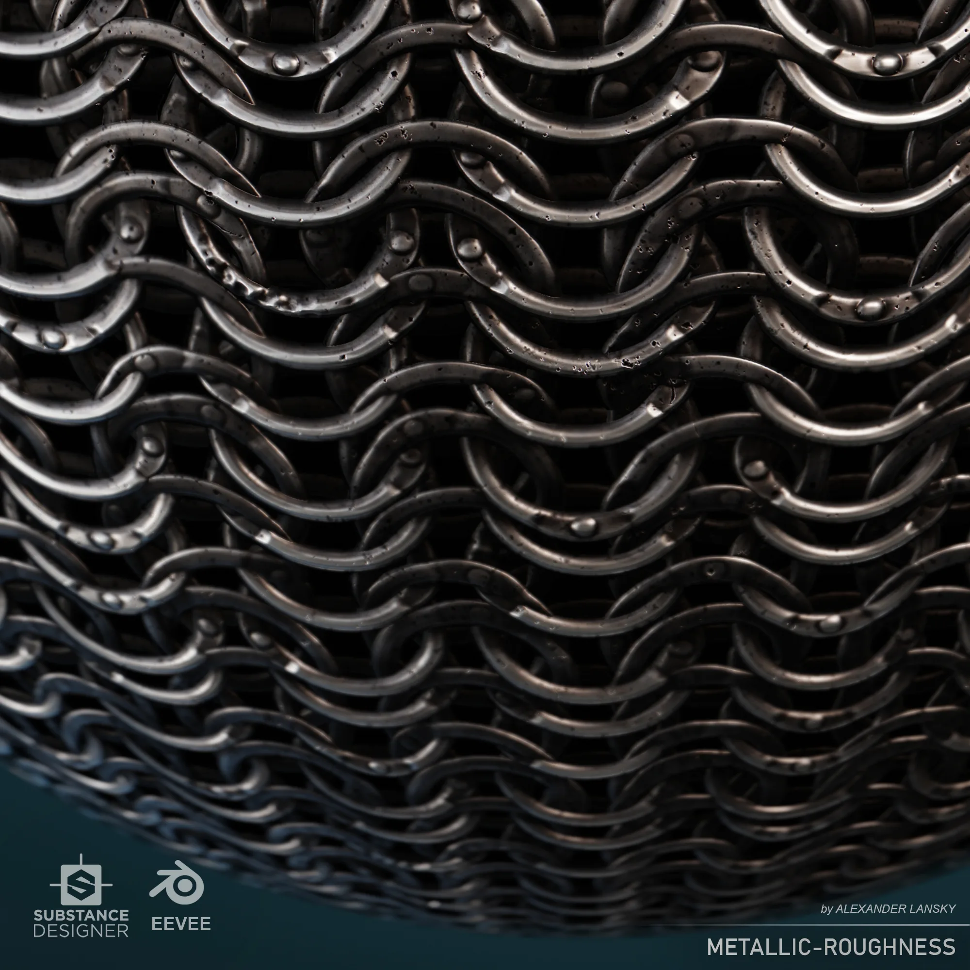 Riveted Chainmail Seamless Material