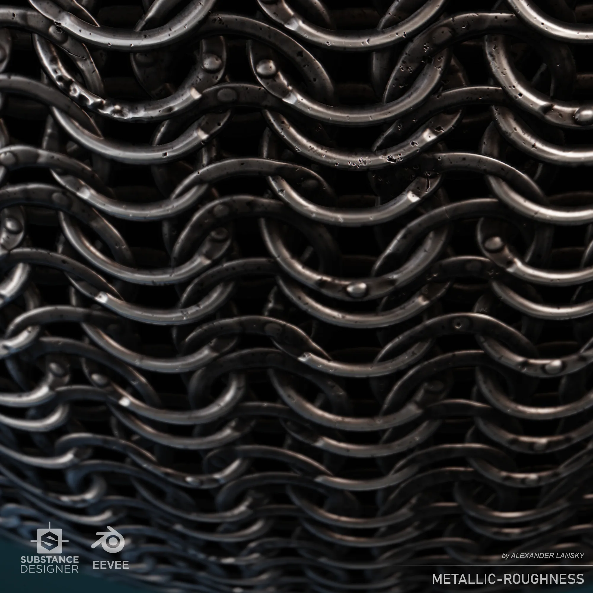 Riveted Chainmail Seamless Material