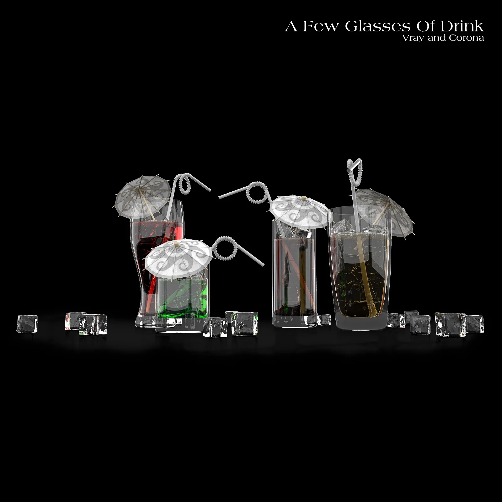 Drinks - 3D Model