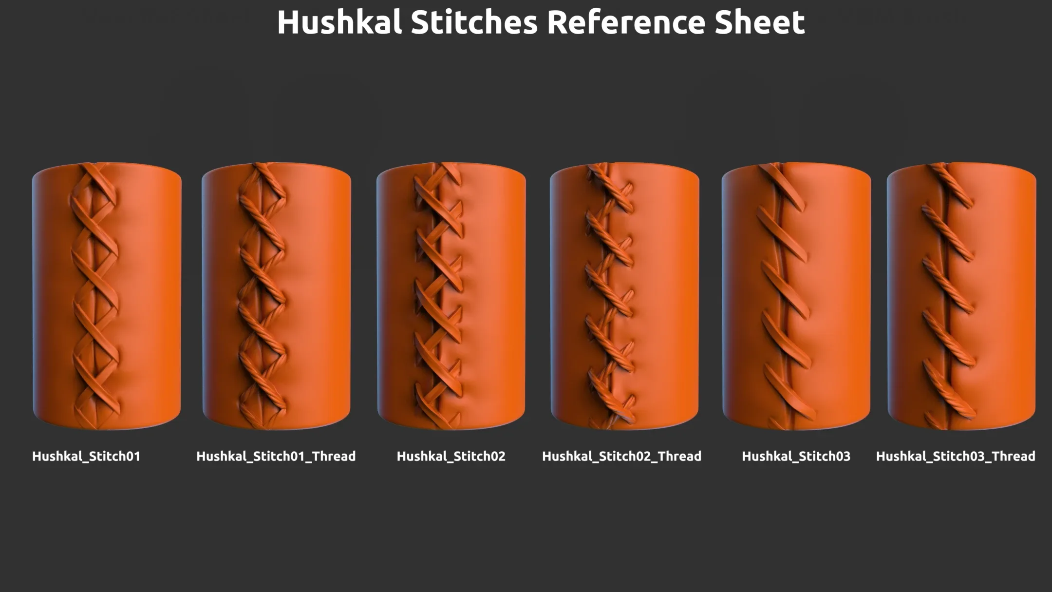 22 Zbrush Stitch Brushes