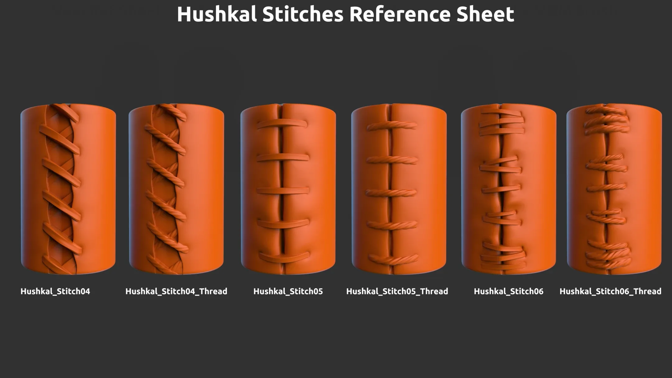 22 Zbrush Stitch Brushes