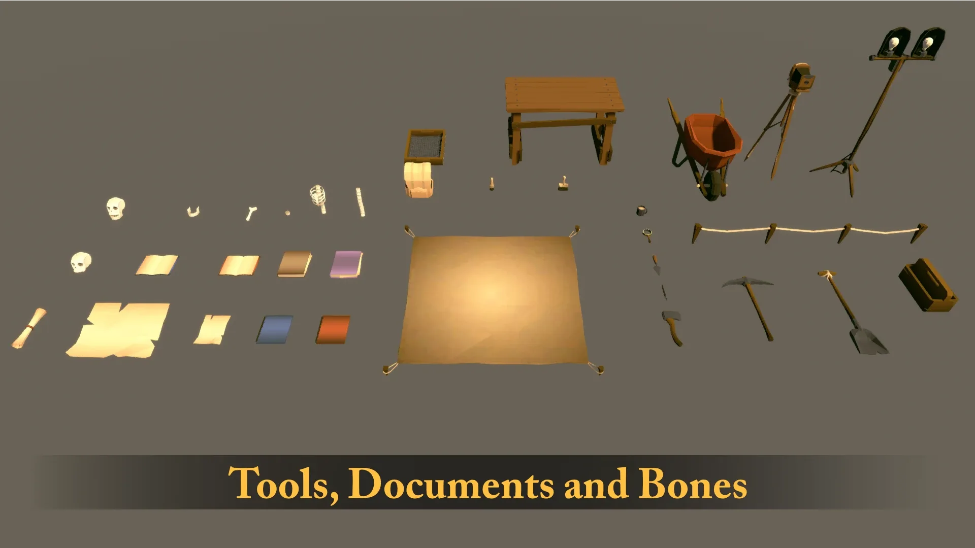 Archaeology Asset Pack | Lowpoly