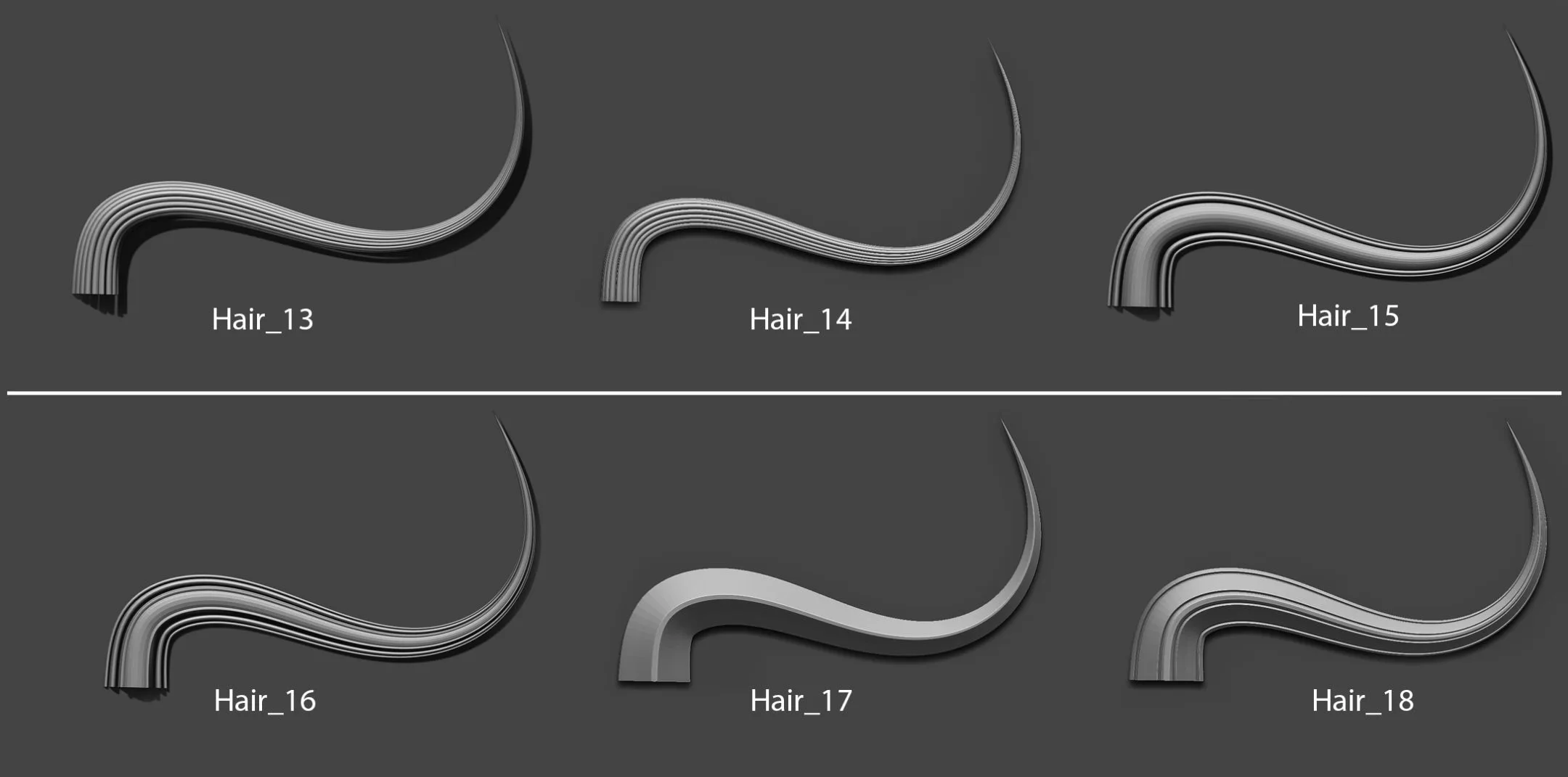 30 IMM Hair Brush for ZBrush