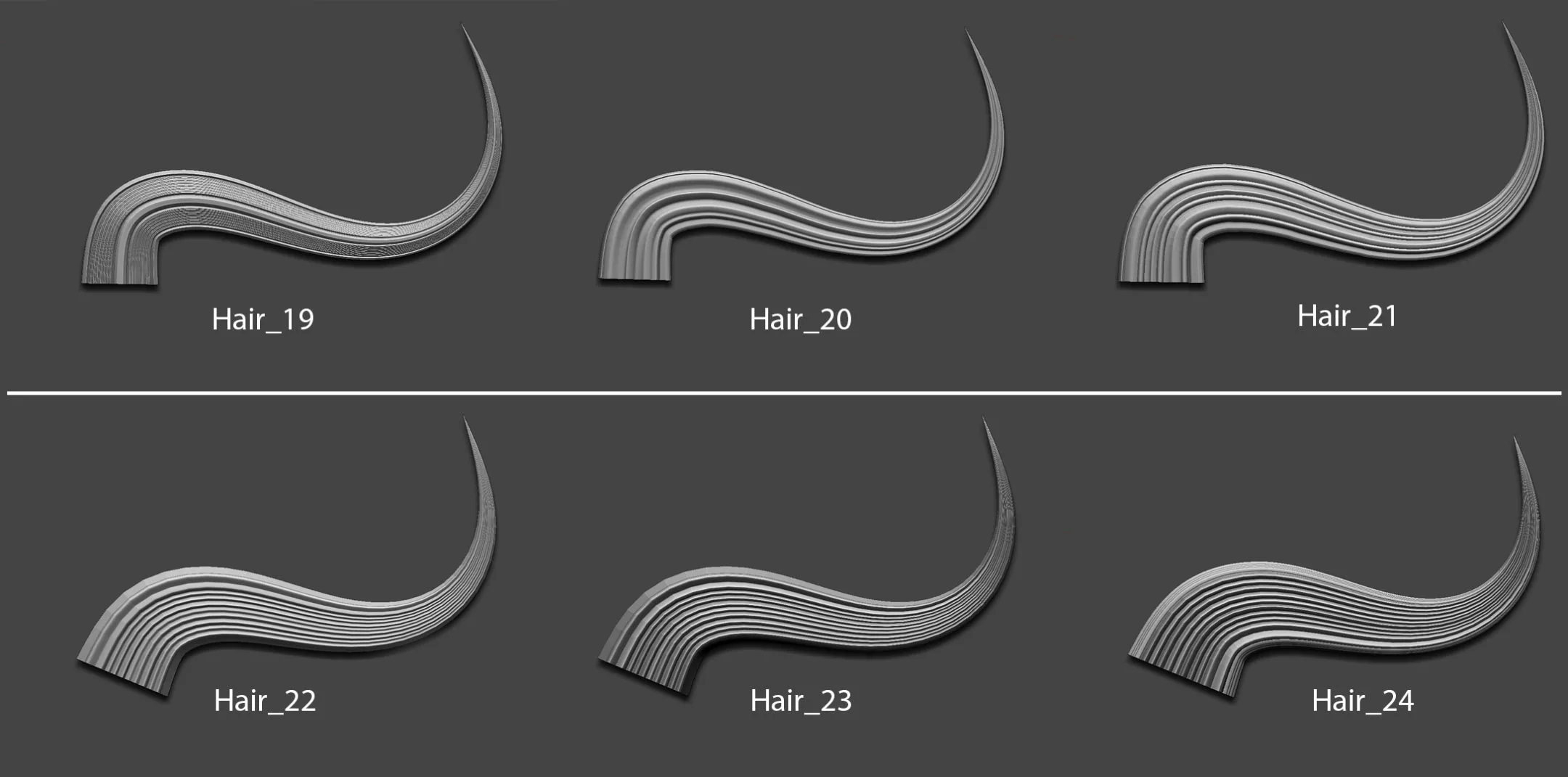 30 IMM Hair Brush for ZBrush