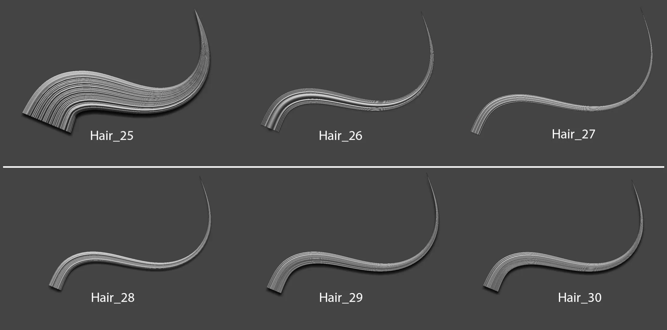 30 IMM Hair Brush for ZBrush