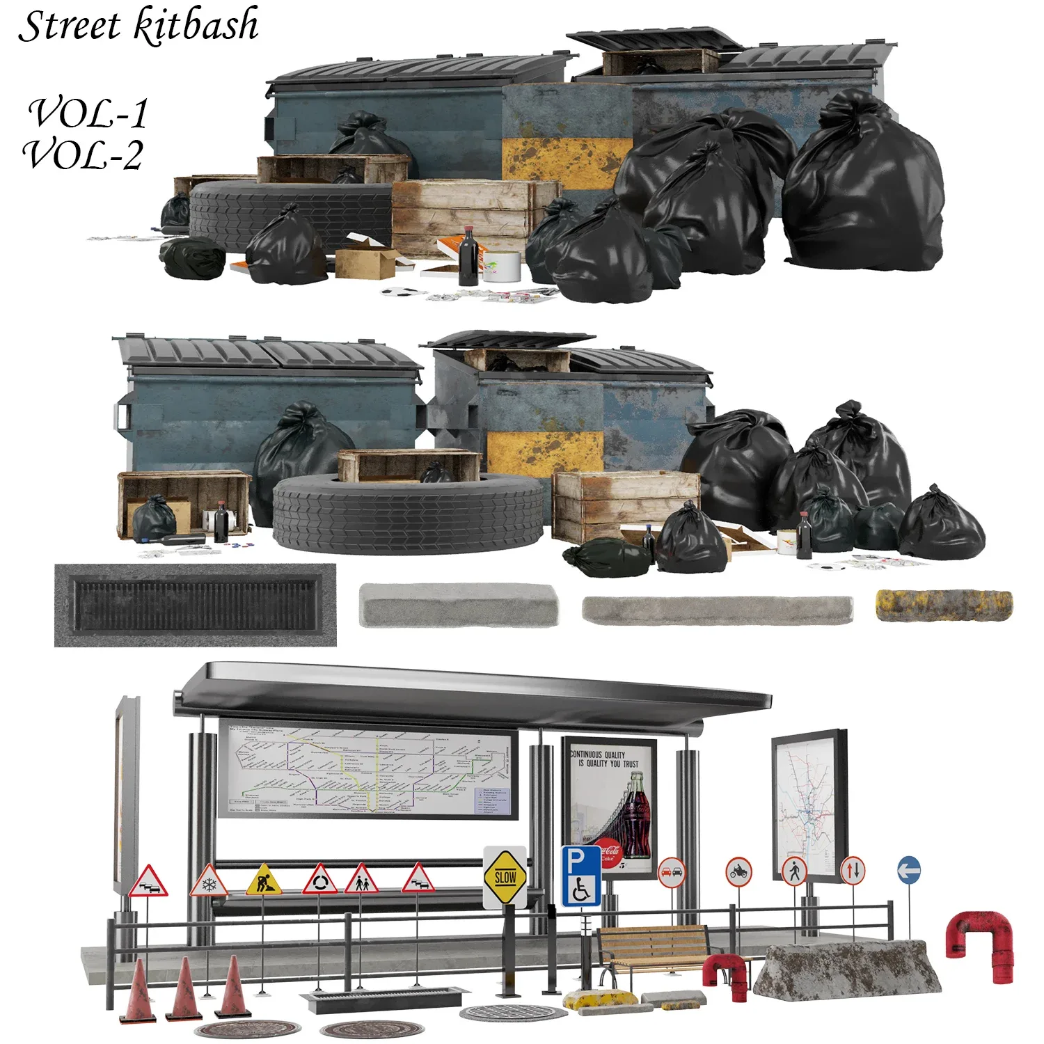 Street Kitbash - Vol1 & Vol2