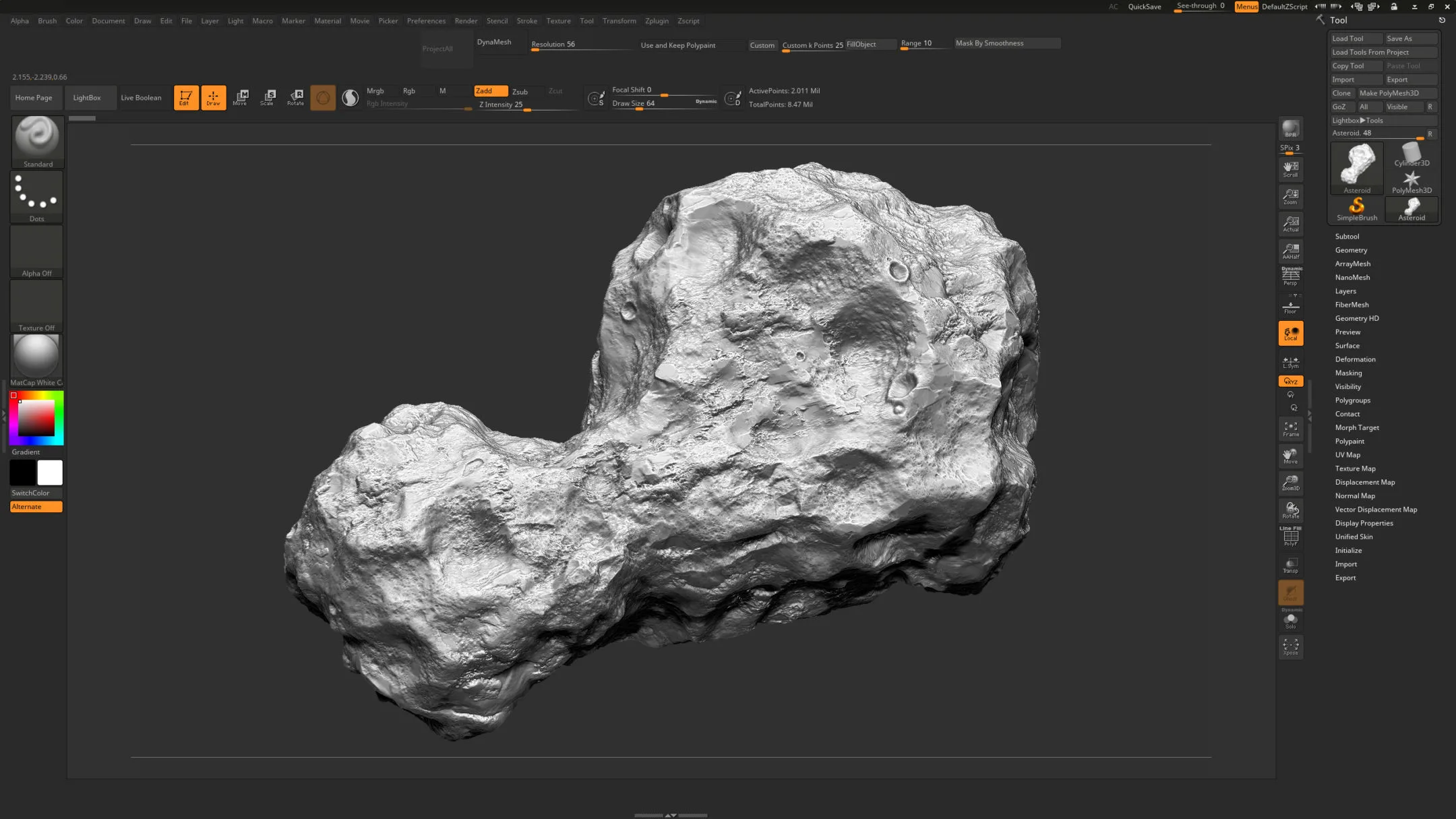 Asteroid Full Creation Process