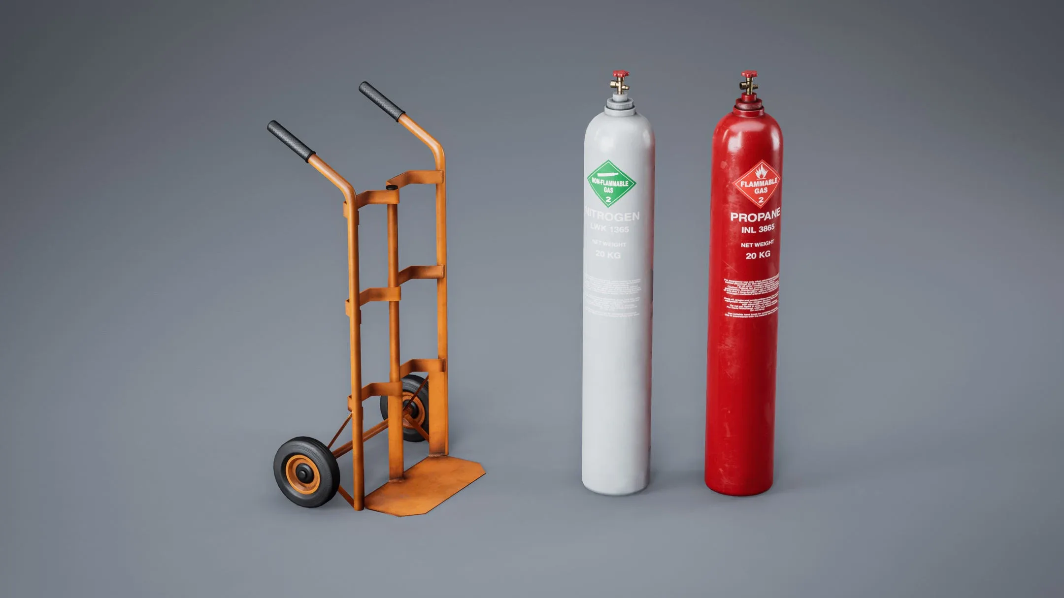 Trolley + Gas Cylinder - Single Asset