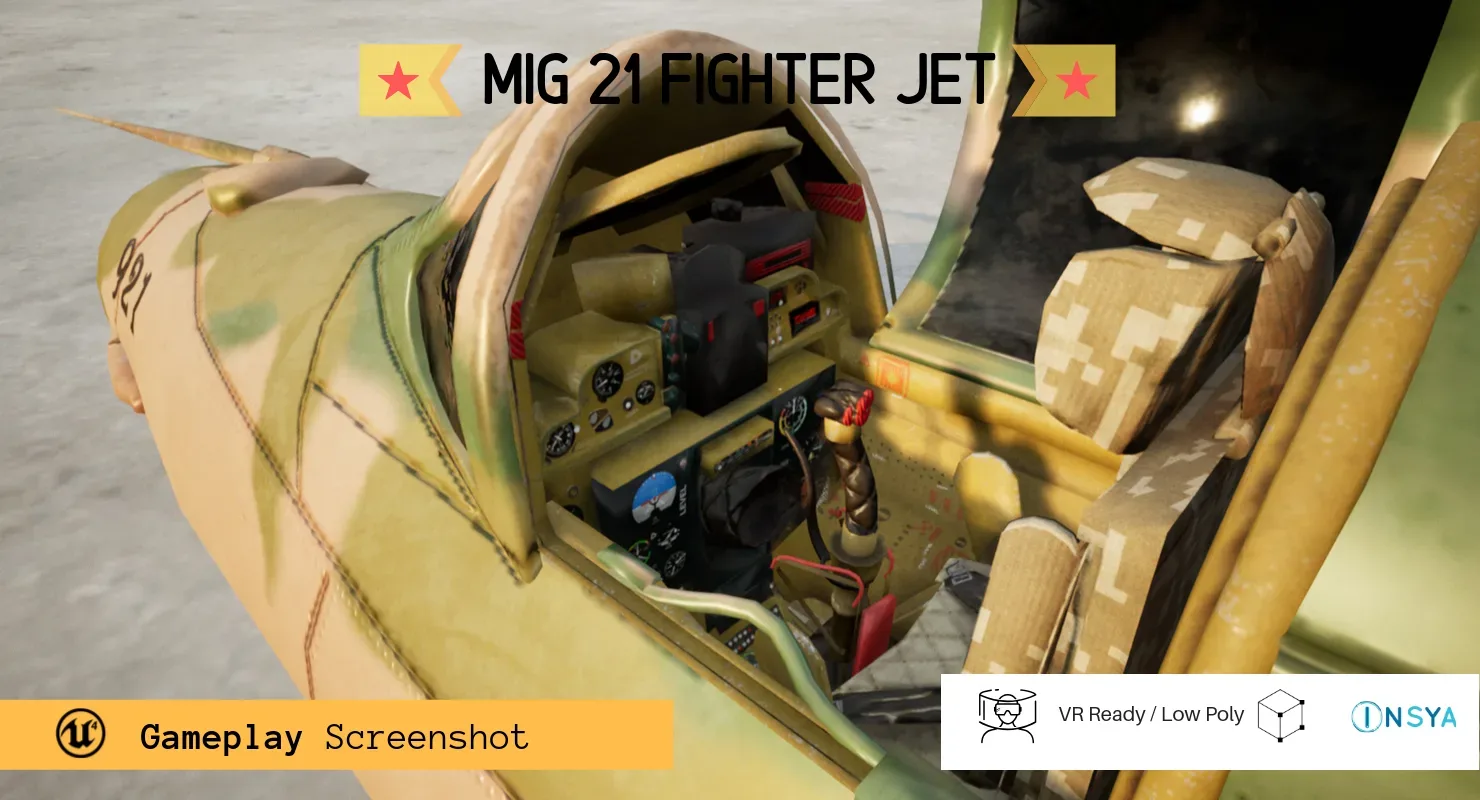 MiG 21 - Rigged & Animated with Interior - M1