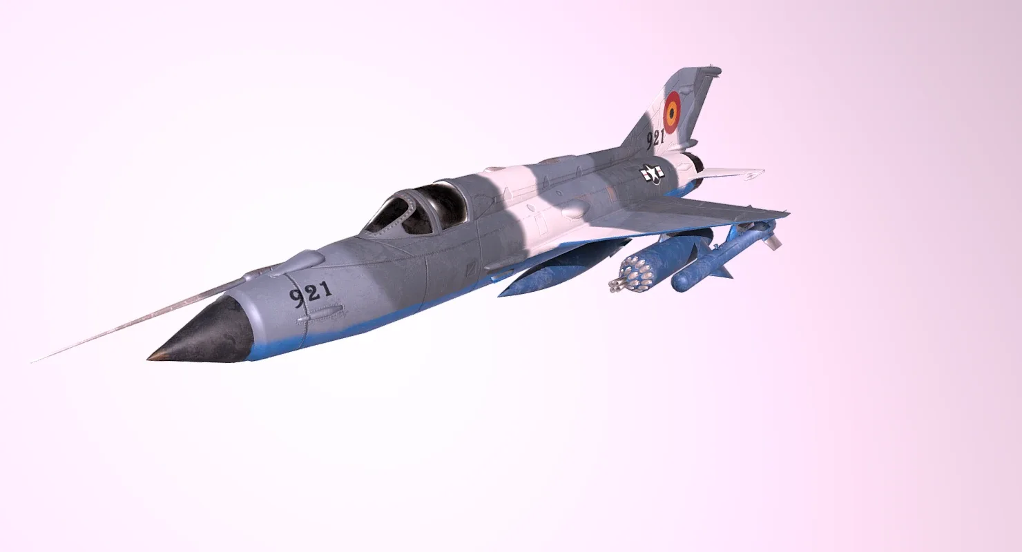 MiG 21 - Rigged & Animated with Interior - M3