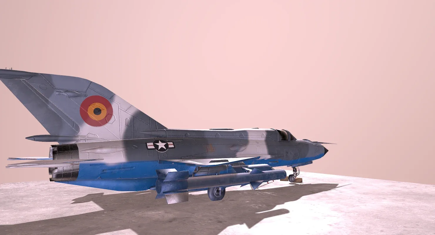 MiG 21 - Rigged & Animated with Interior - M3