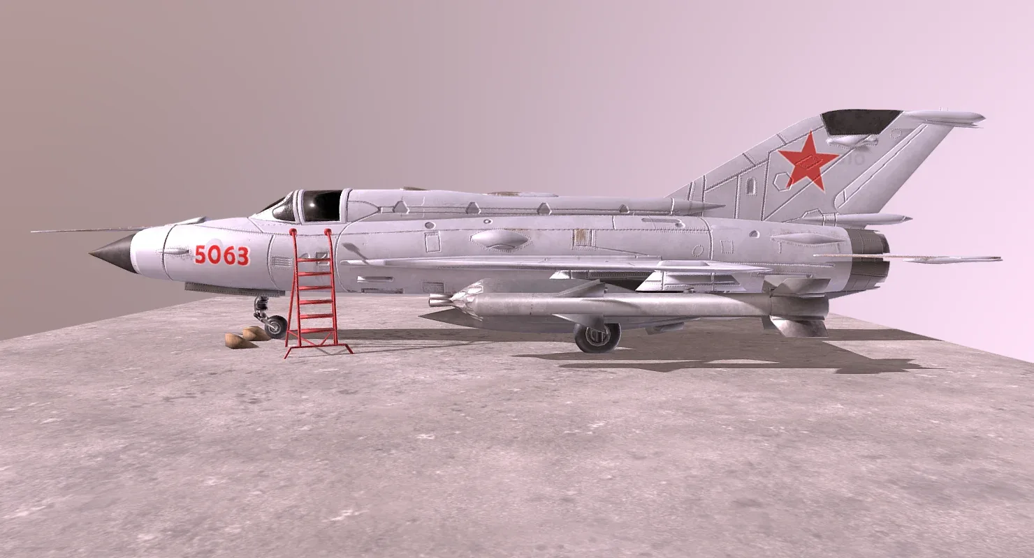 MiG 21 - Rigged & Animated with Interior - M5