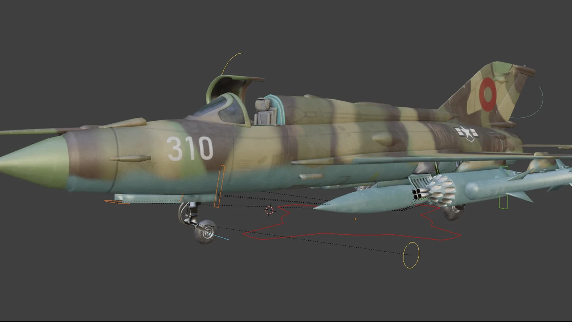 MiG 21 - Rigged & Animated with Interior - M5