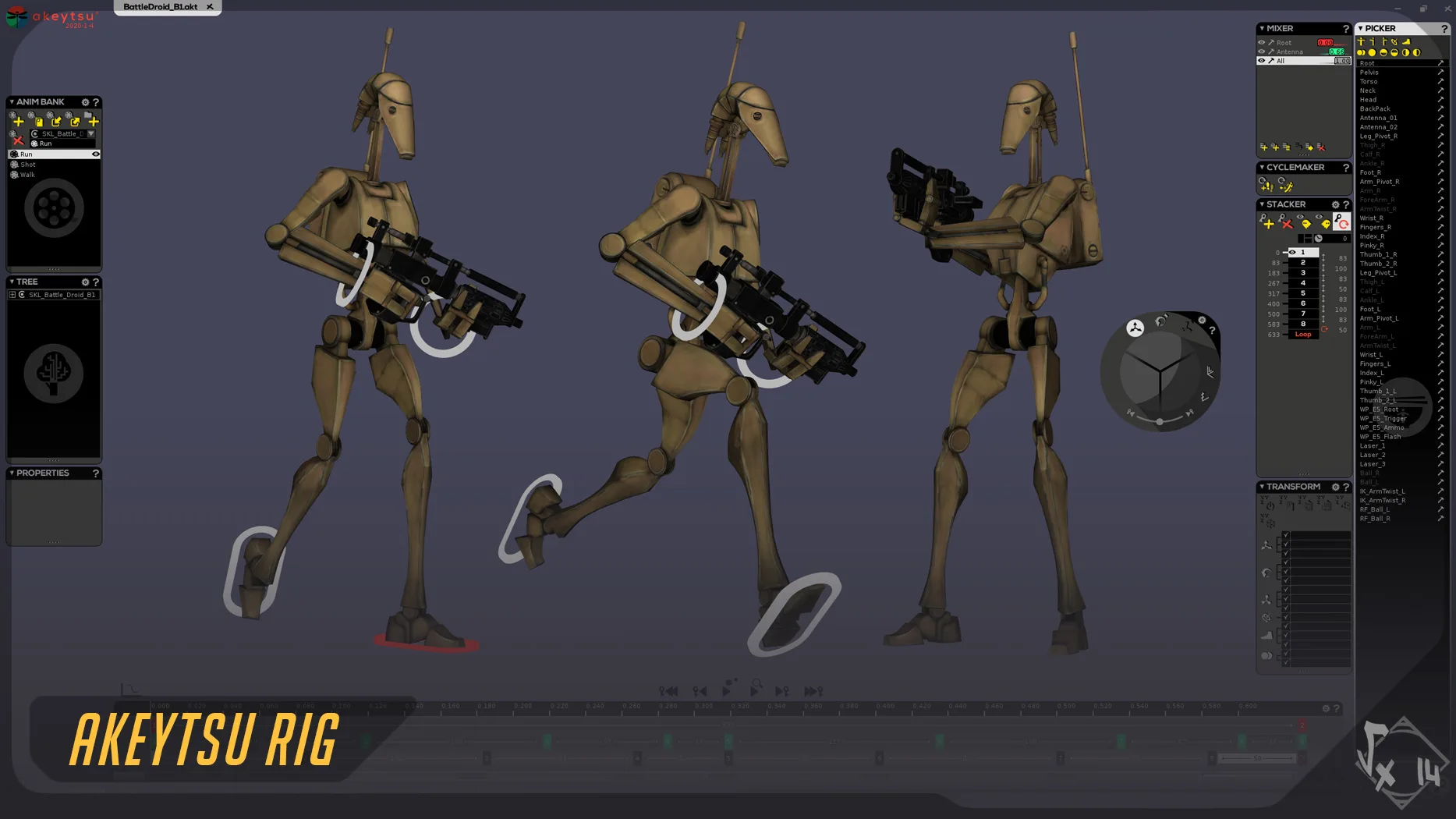 Battle Droid B1 - Full Rig + 5 Skins