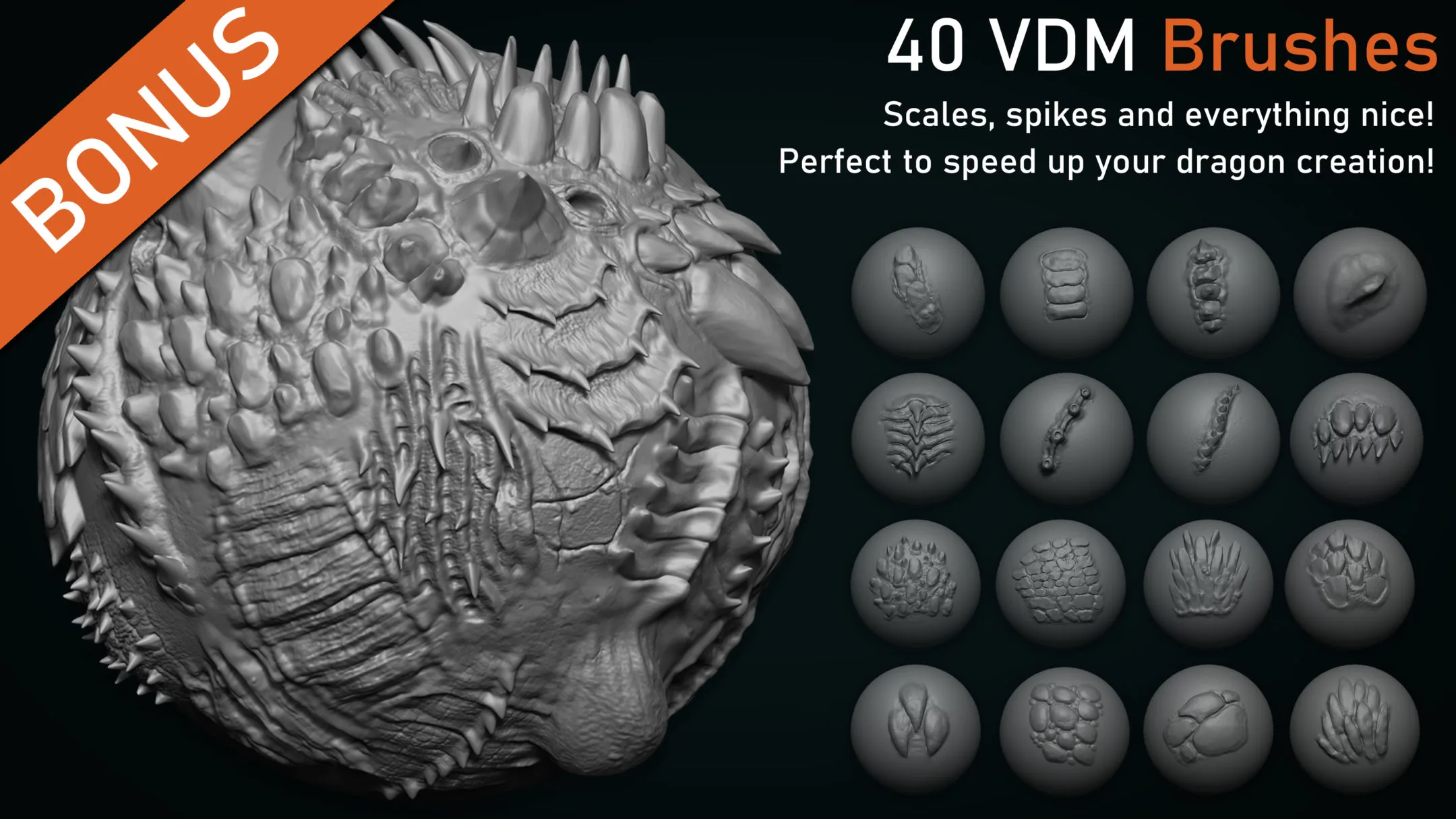 Dragon Concept Tutorial + 40 VDM Brushes