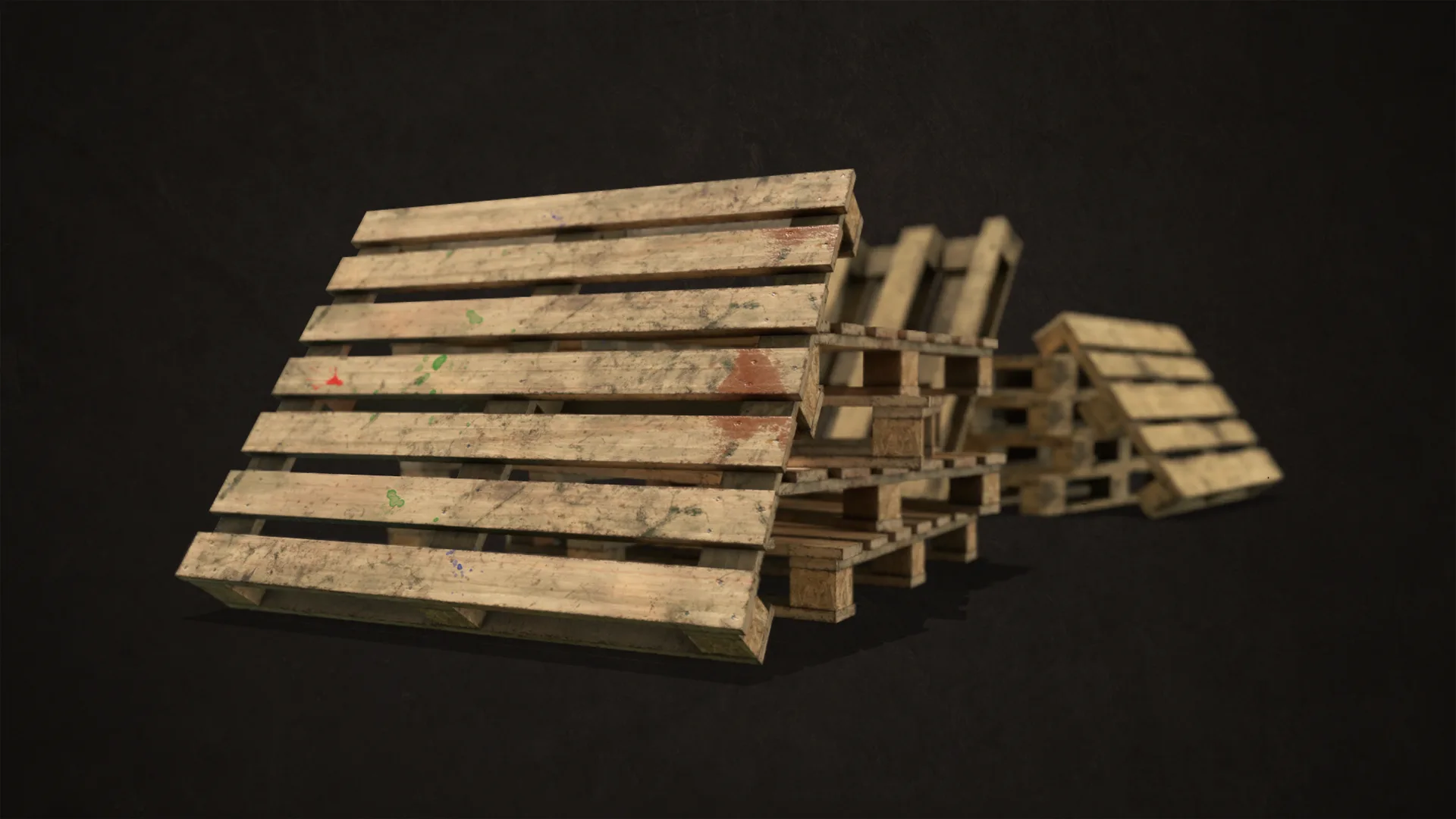 Wooden Pallets - Low Poly