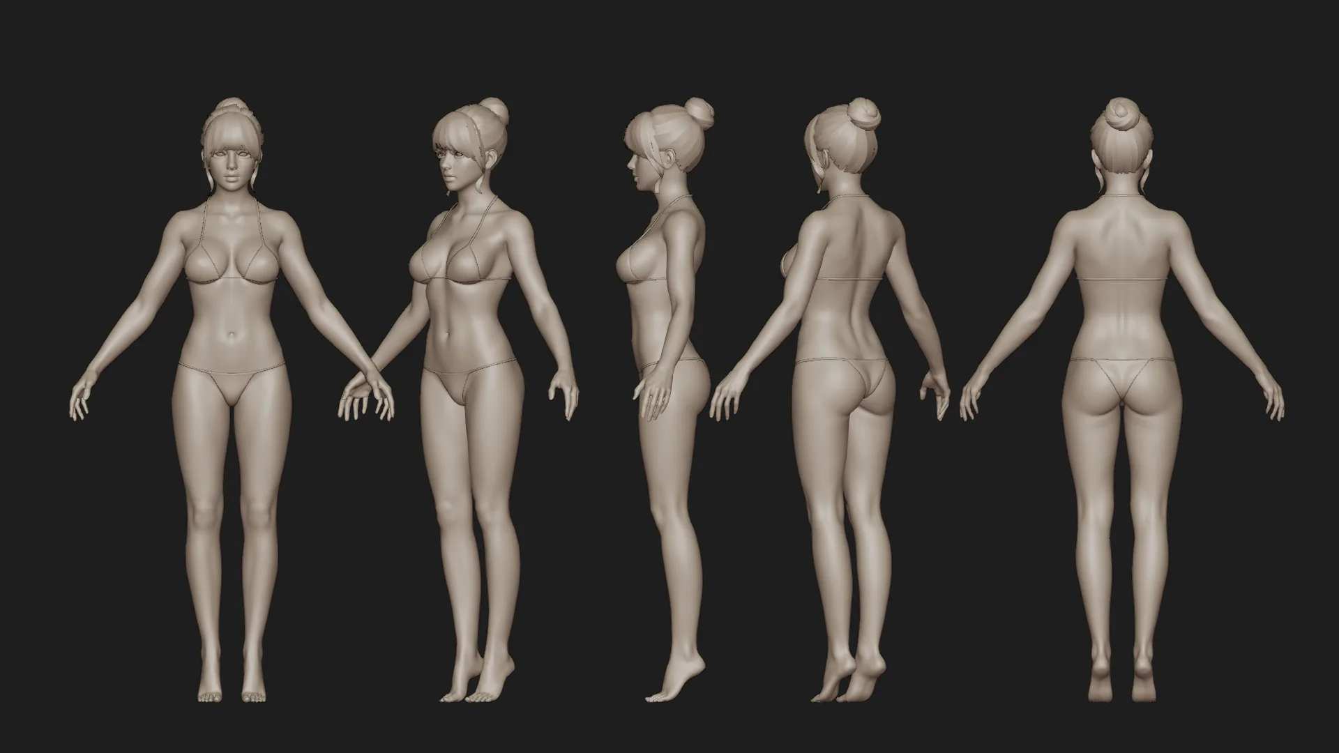 JOY v1.4 - Rigged Female Character (Blender EEVEE)