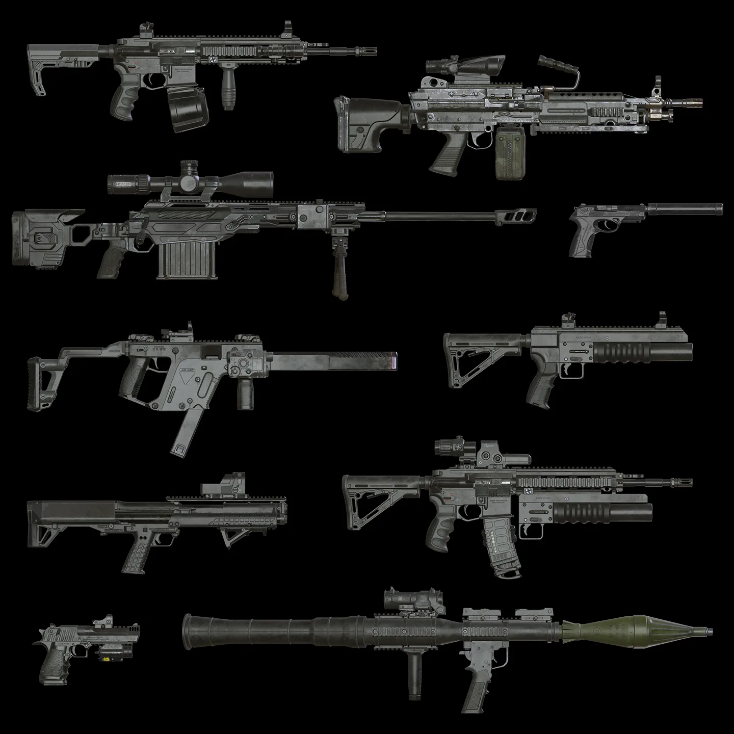 SBG Weapons - Complete Set - Game Ready