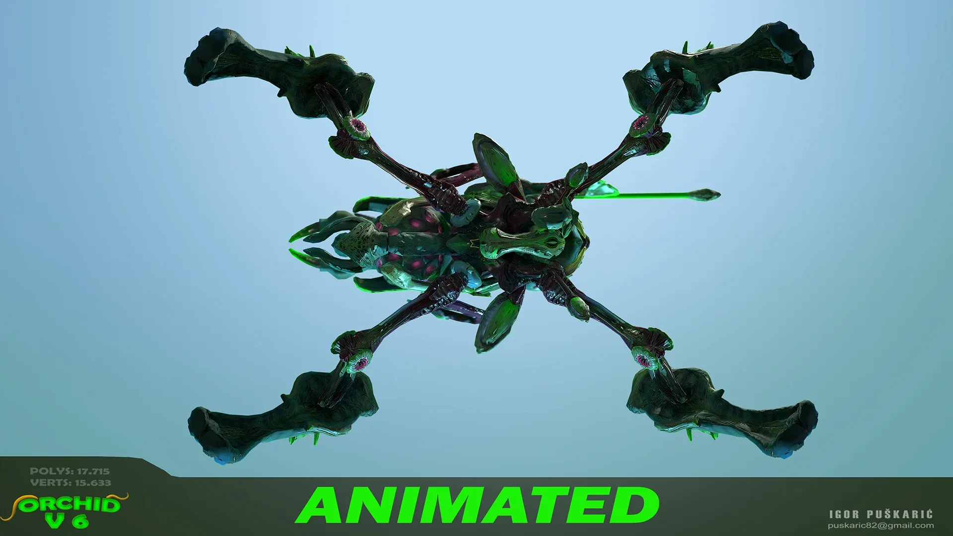 Orchid Drone V6 - PBR - Animated