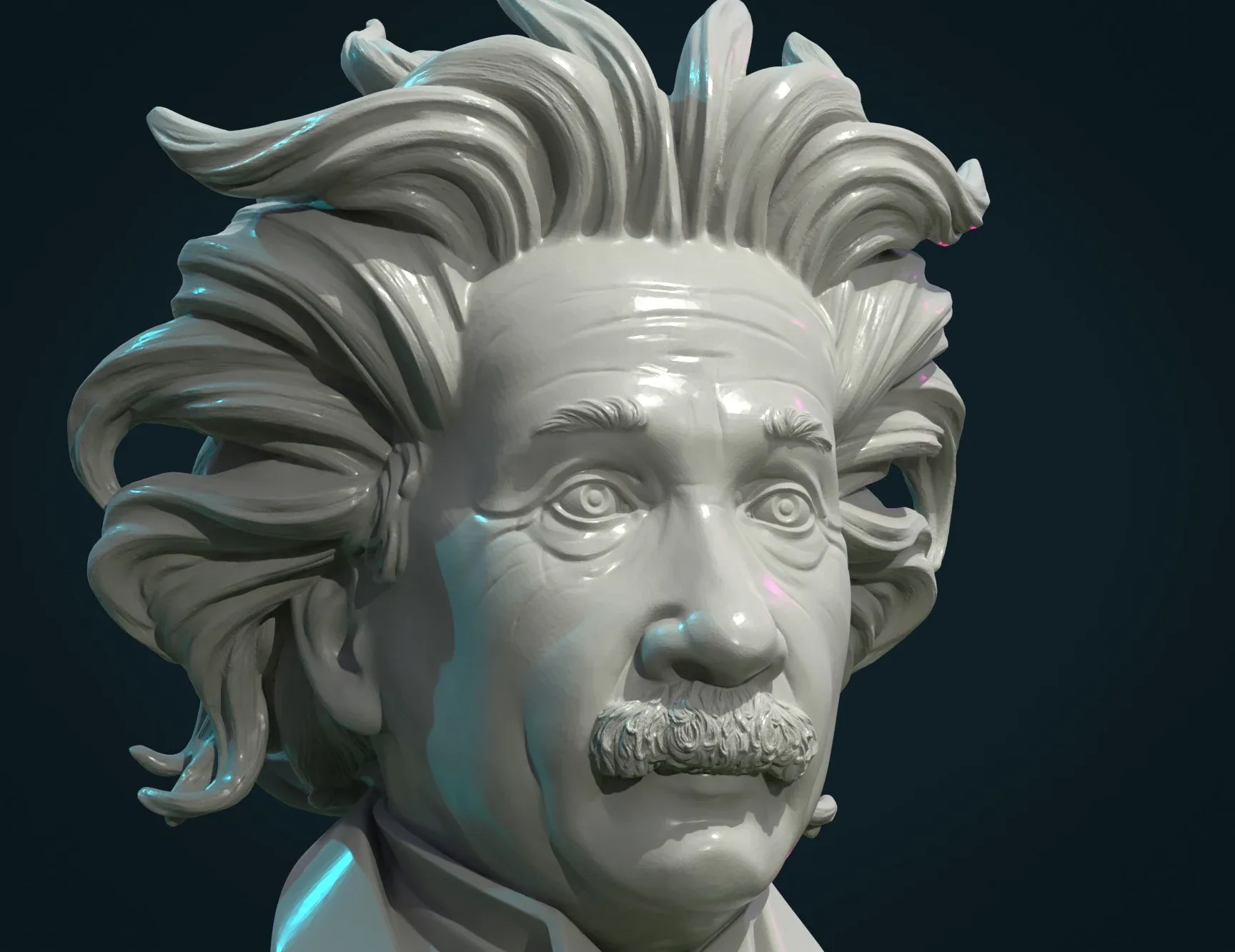 Einstein Bust - 3D Print Ready