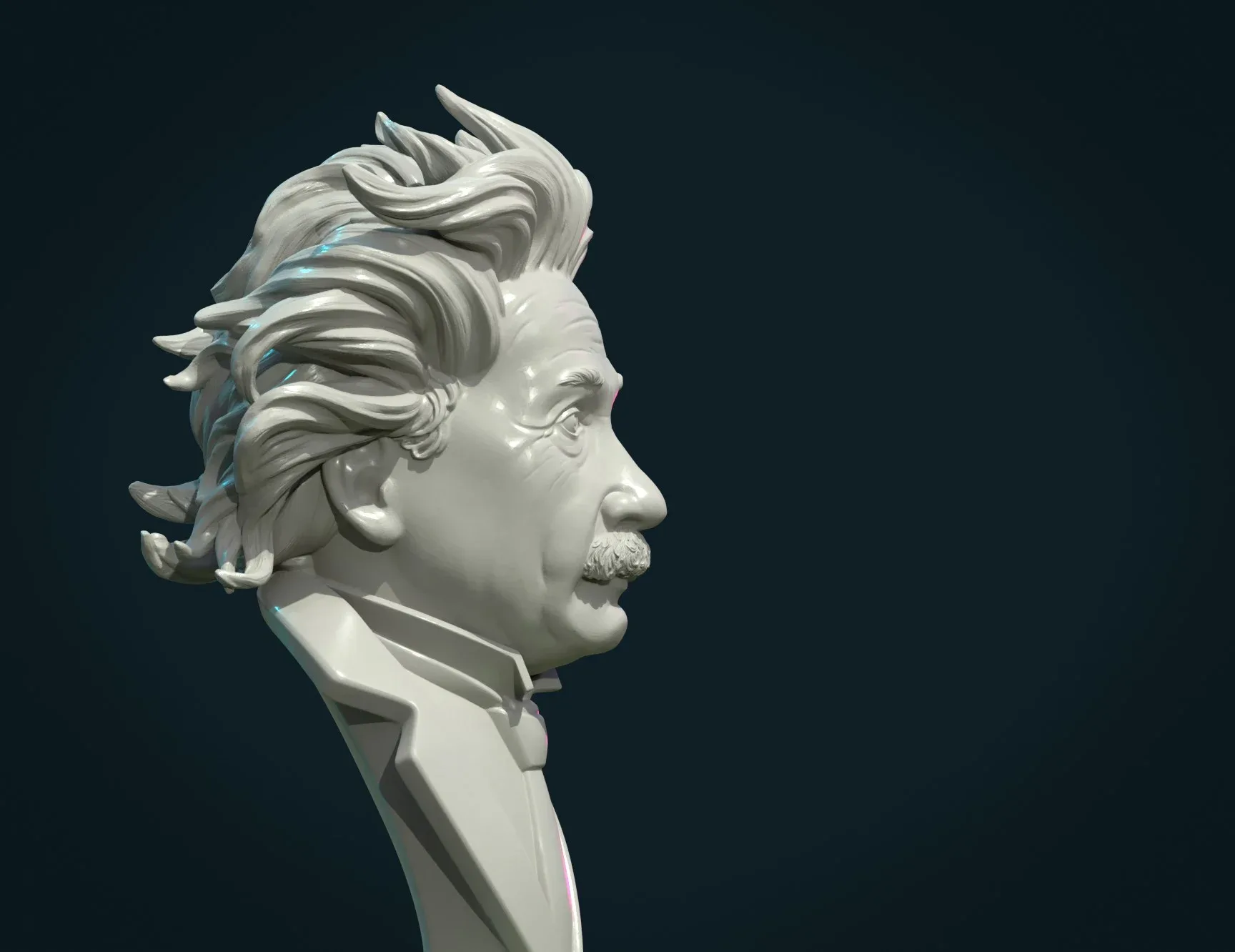 Einstein Bust - 3D Print Ready