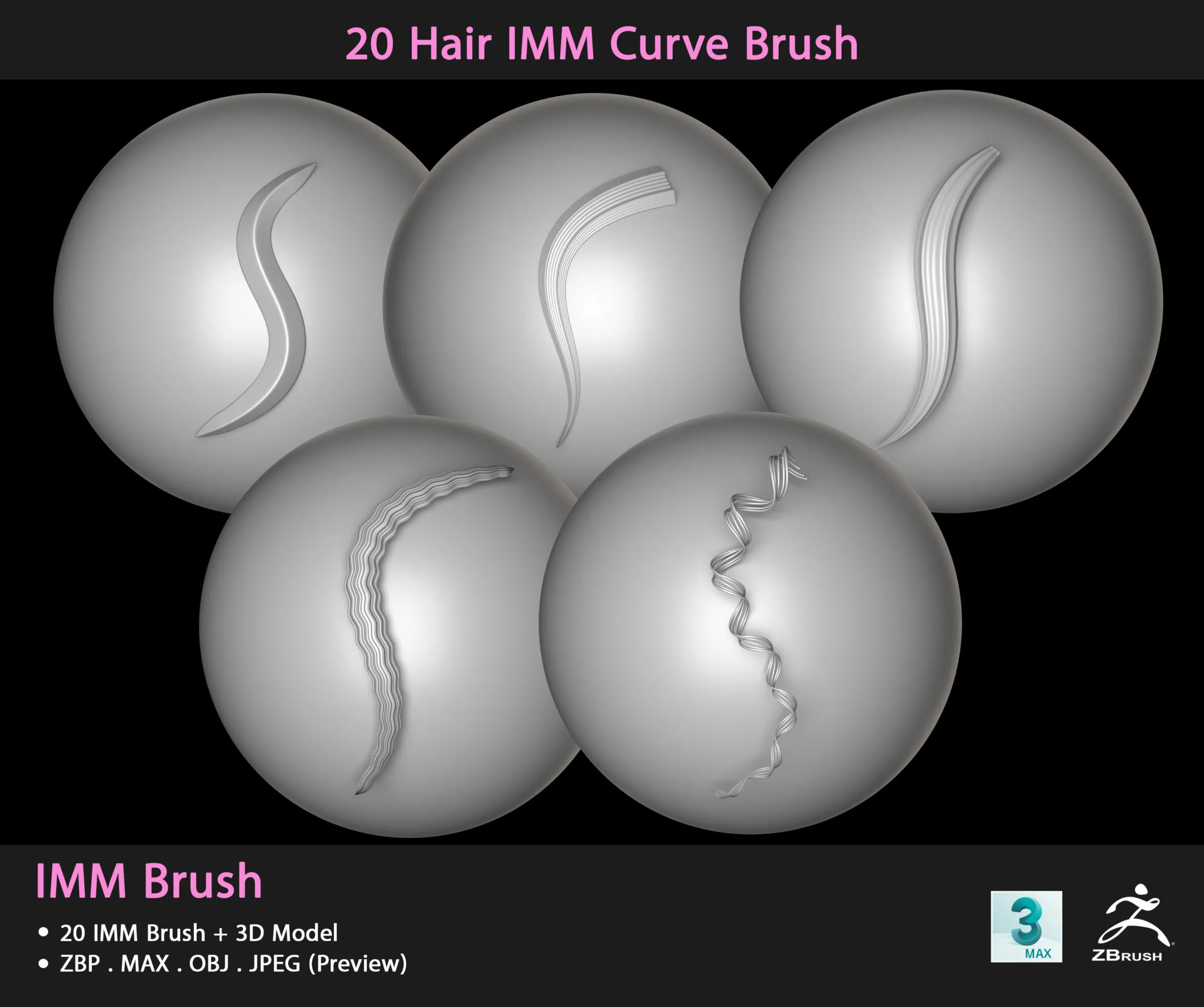 20 Hair IMM Curve Brush