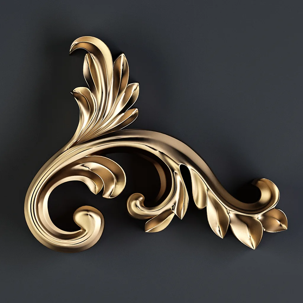 Decorative Floral Ornament (3D printable) 02