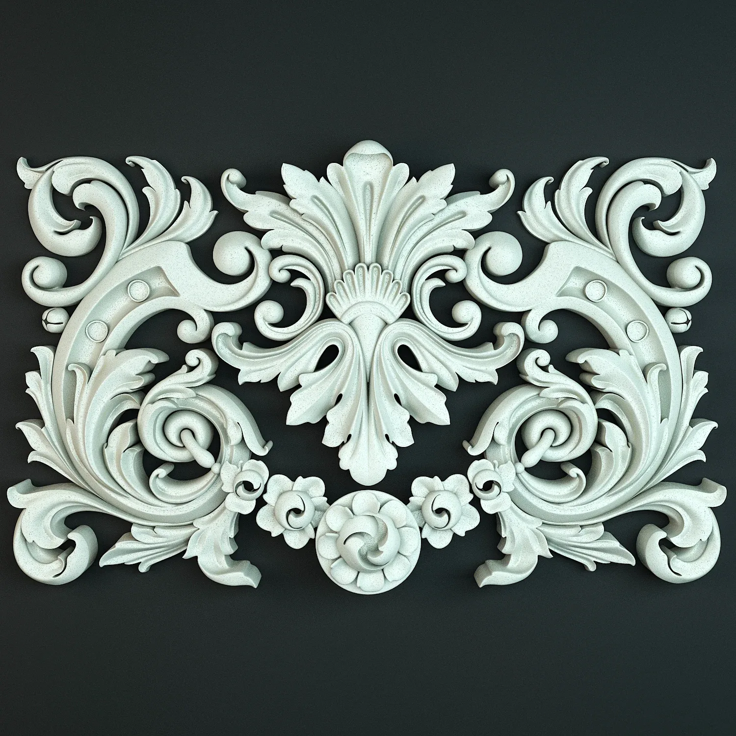 Decorative Floral Ornament (3D Printable) 01