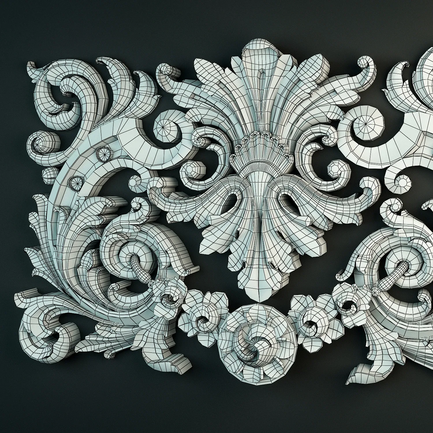 Decorative Floral Ornament (3D Printable) 01