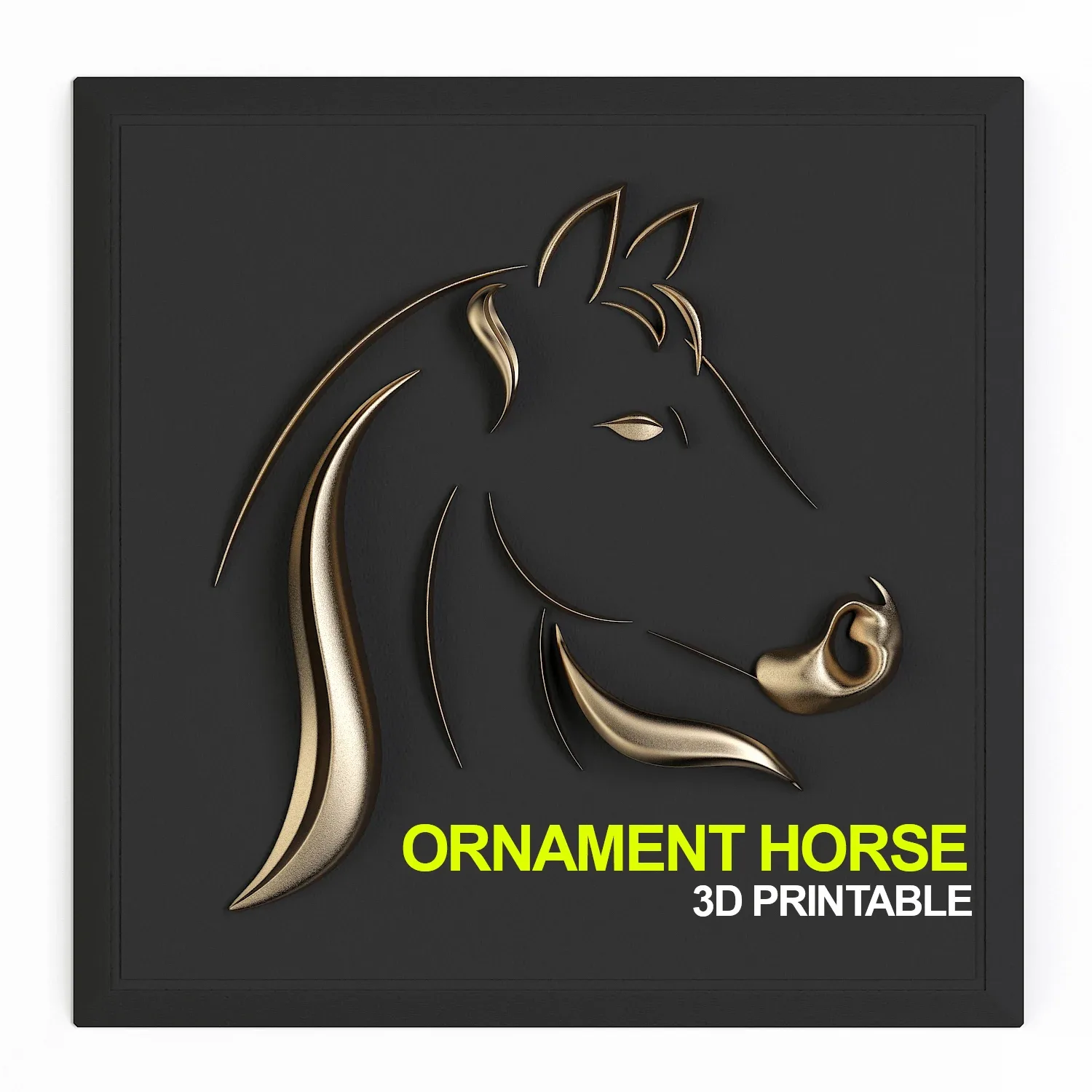 Decorative Ornament Horse (3D printable)