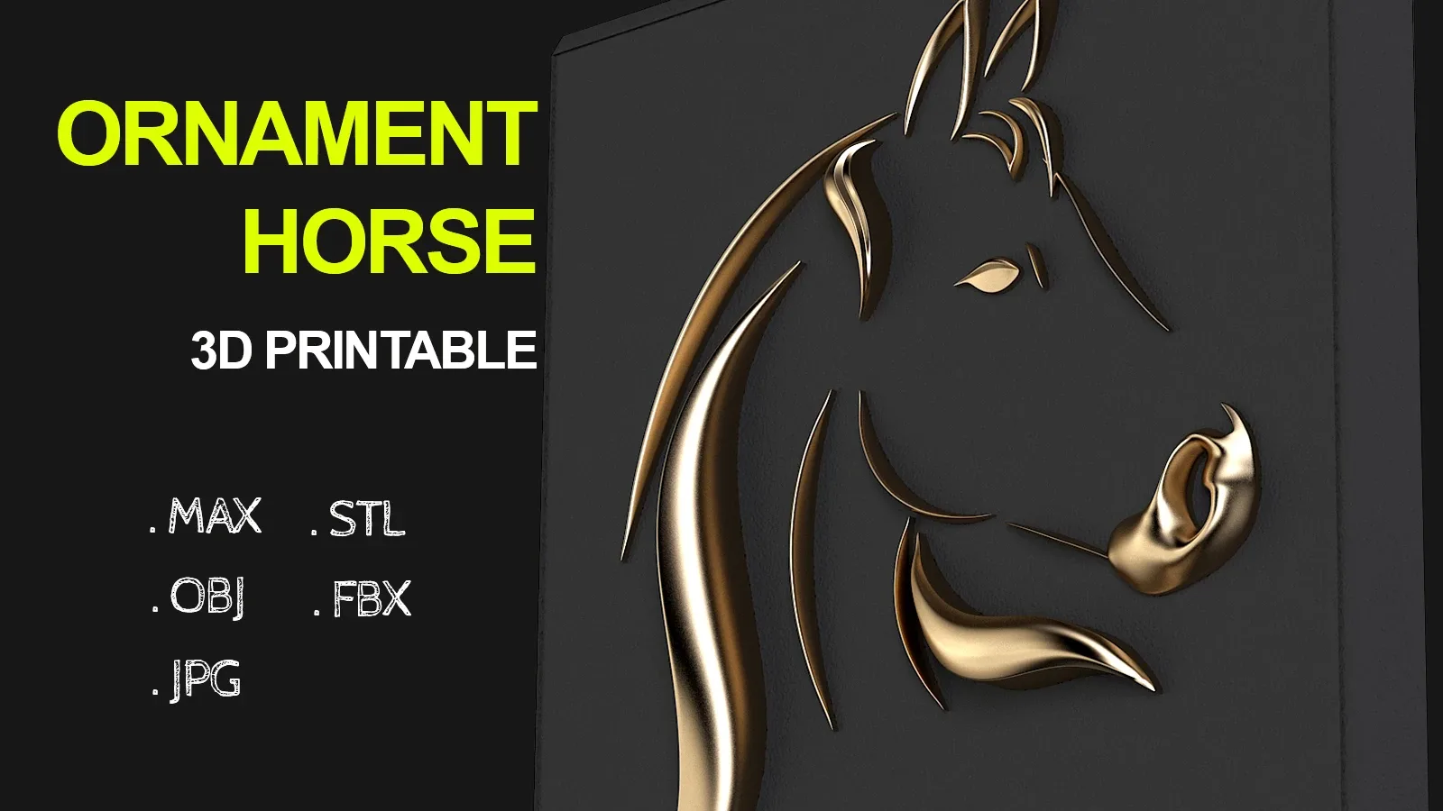 Decorative Ornament Horse (3D printable)