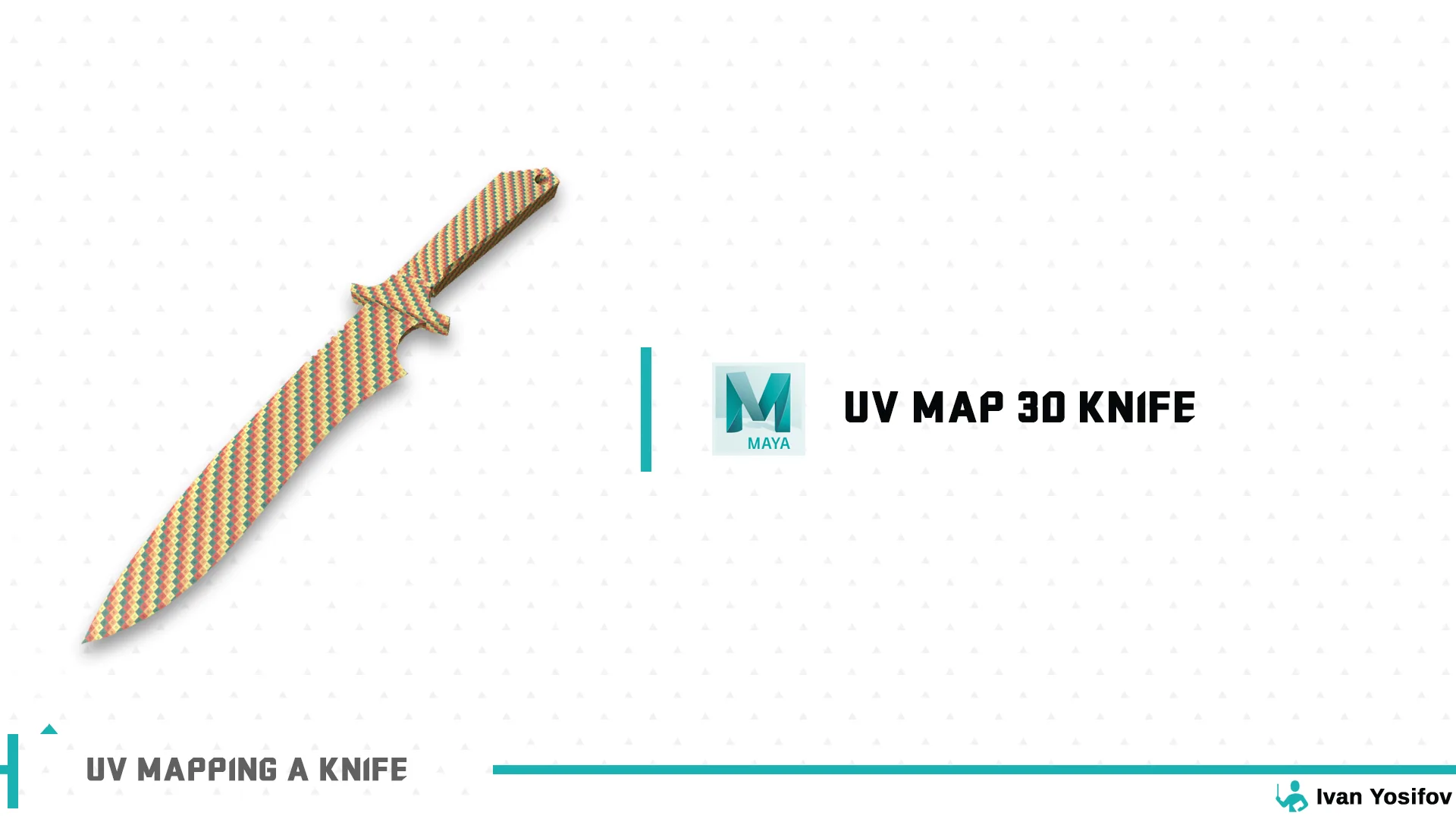 UV Mapping 3D Knife in Maya - Lowpoly Mobile Game Tutorial