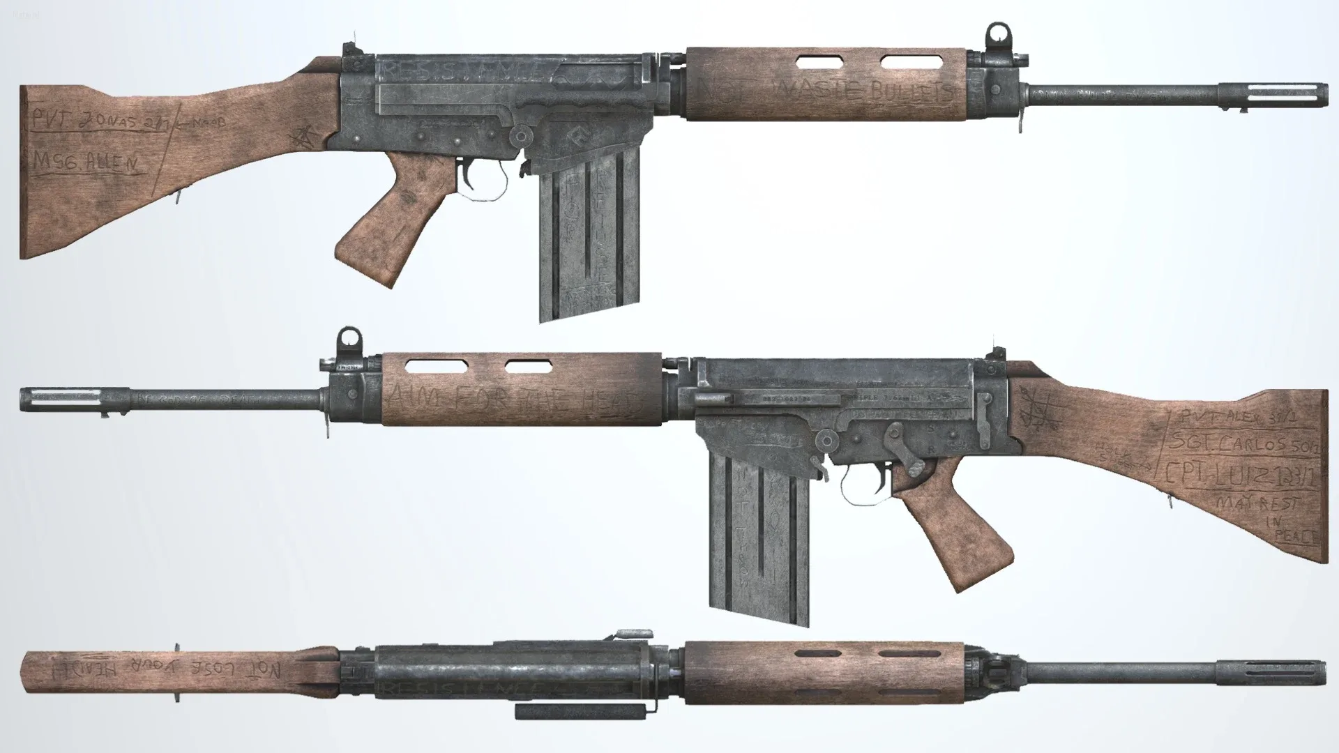 FN FAL Rifle War PBR