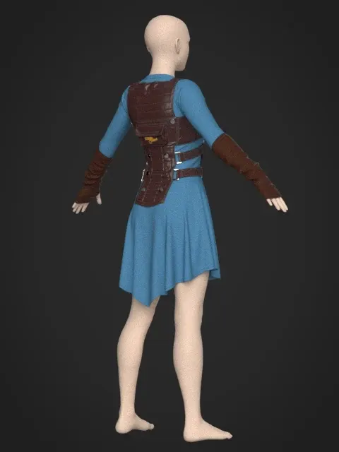 Female Medieval Fantasy Outfit - 48 Marvelous Designer & Clo3D