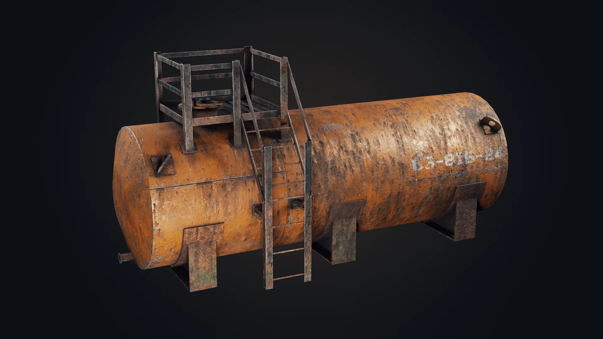 Old Oil Tank - Game Ready