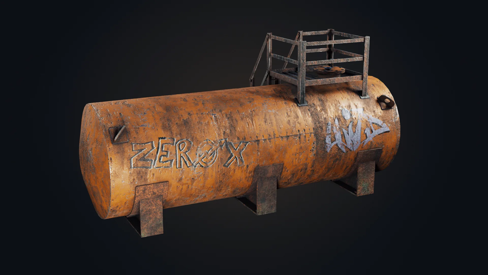 Old Oil Tank - Game Ready