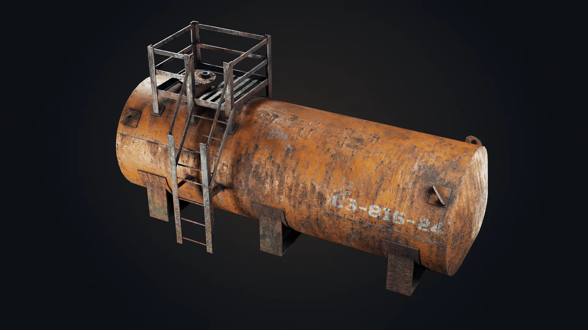 Old Oil Tank - Game Ready