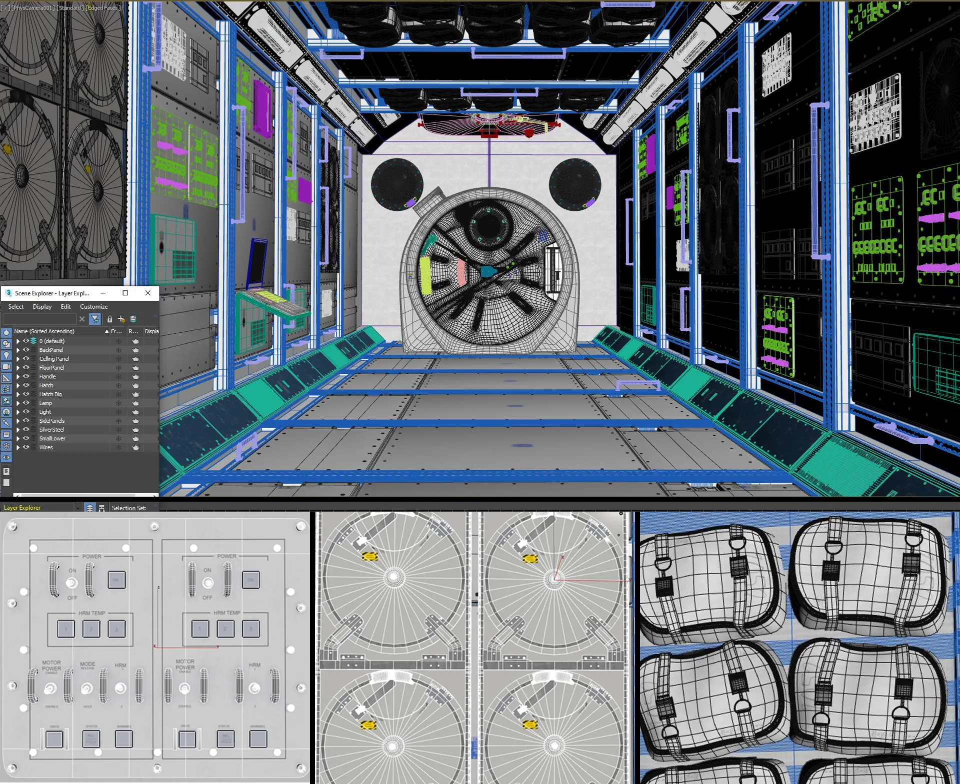 ISS Spaceship Interior International Space Station