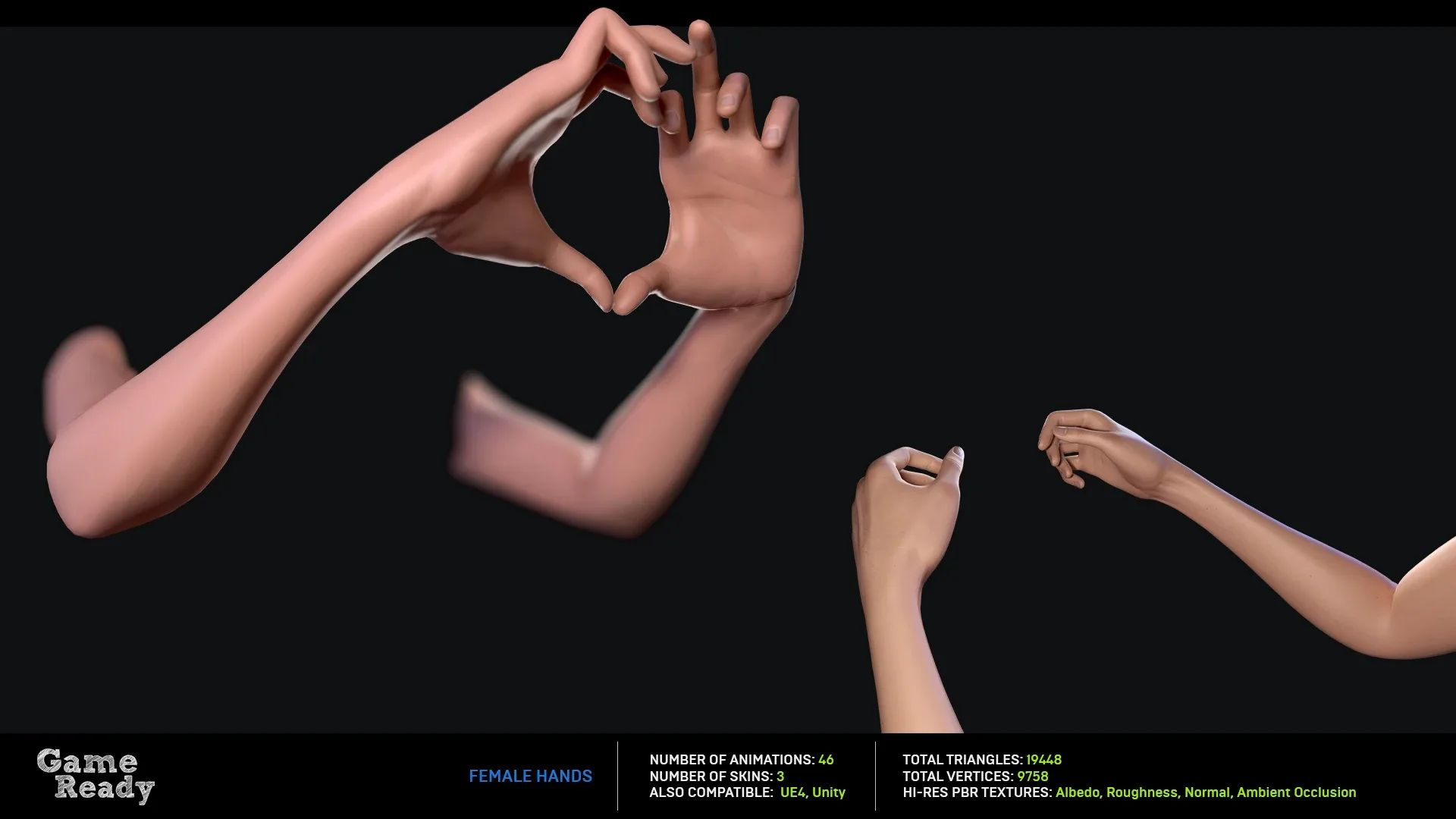Female Hands - Animated