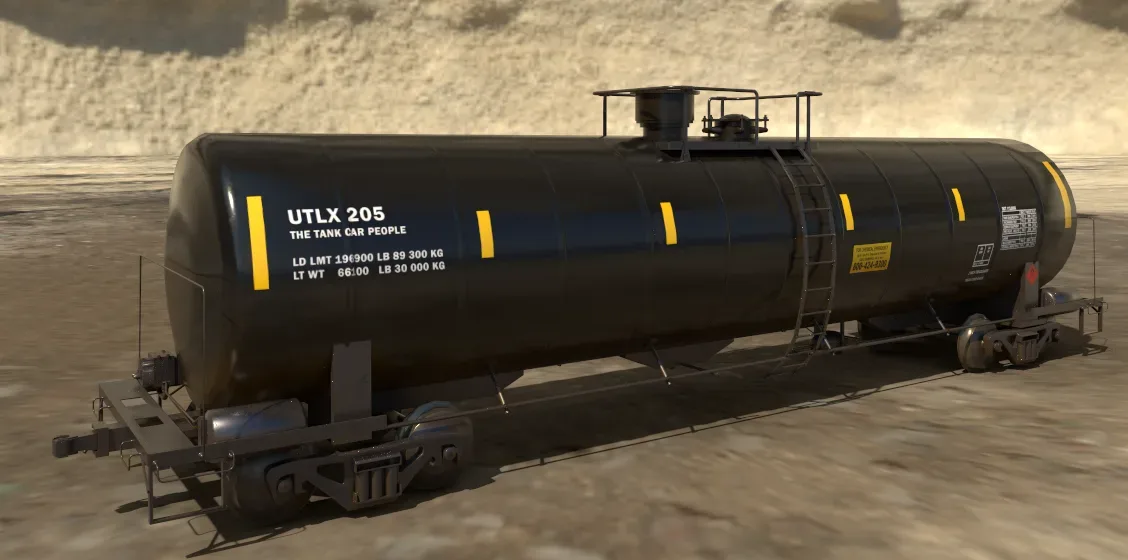 Railway Tank Car - Low-poly 3D Model