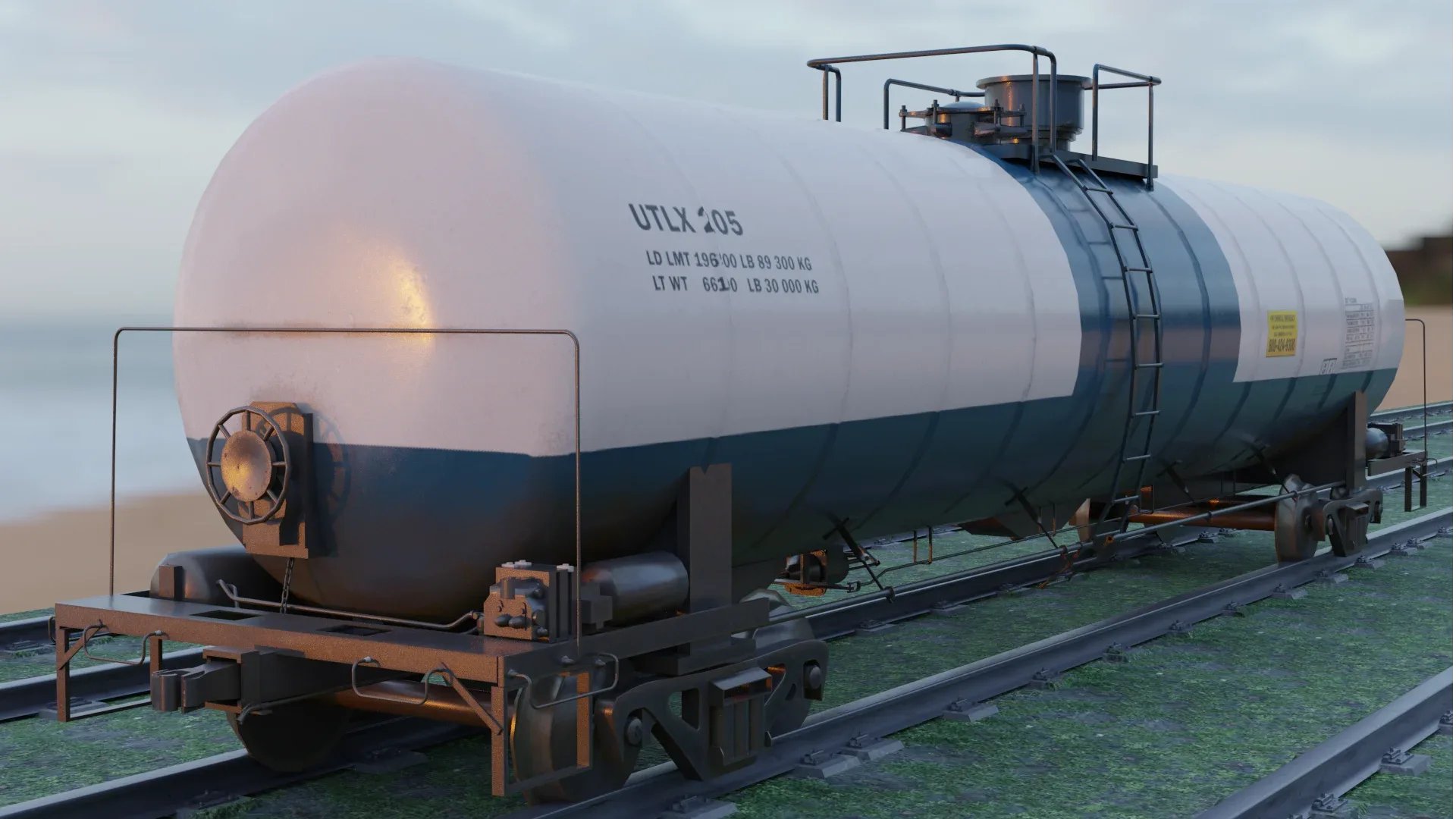 Railway Tank Car - Low-poly 3D Model