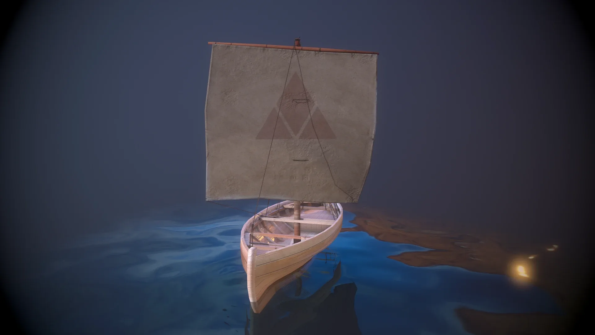 Knarr Medieval Sailboat FlippedNormals