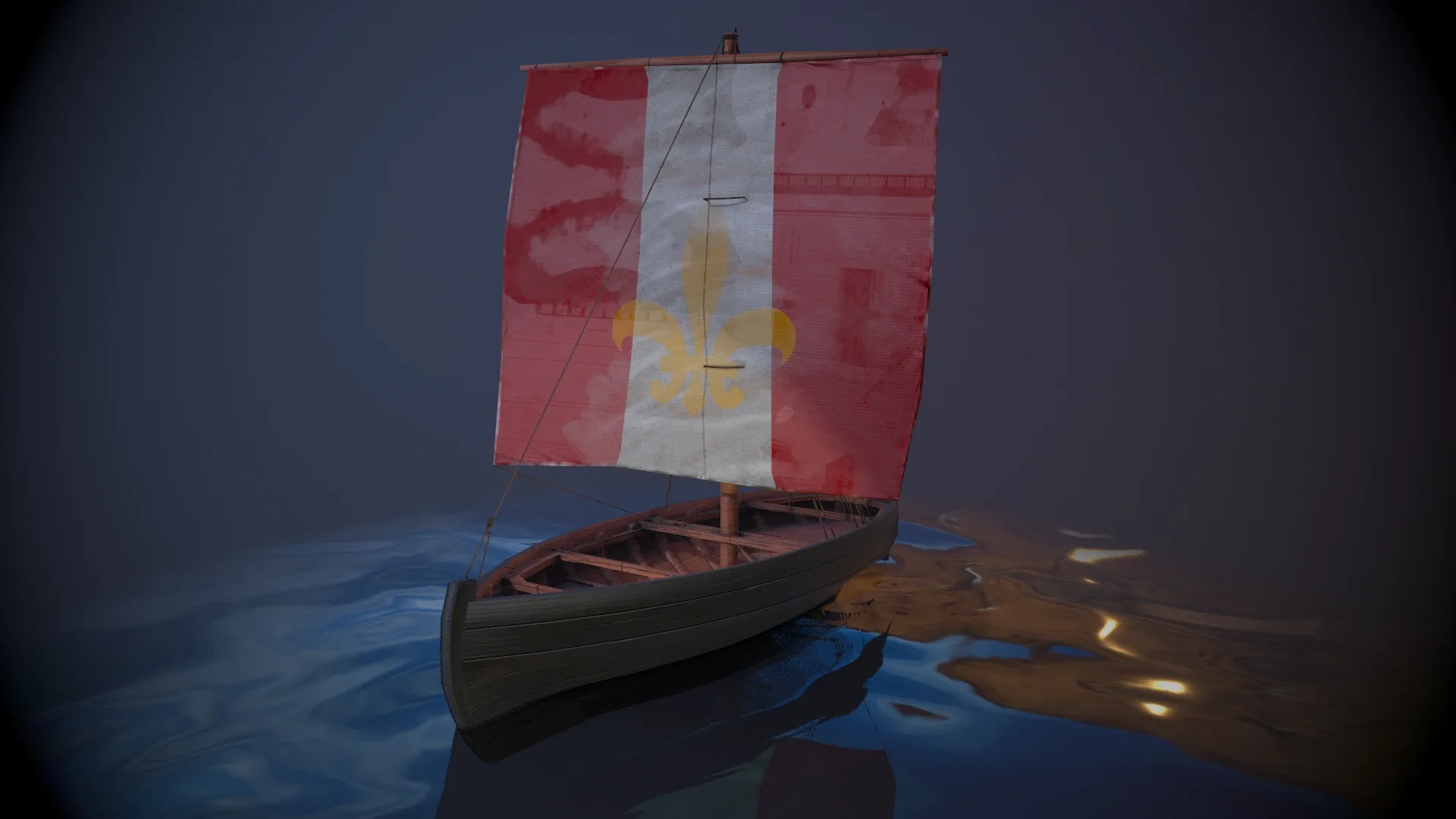 Knarr - Medieval Sailboat