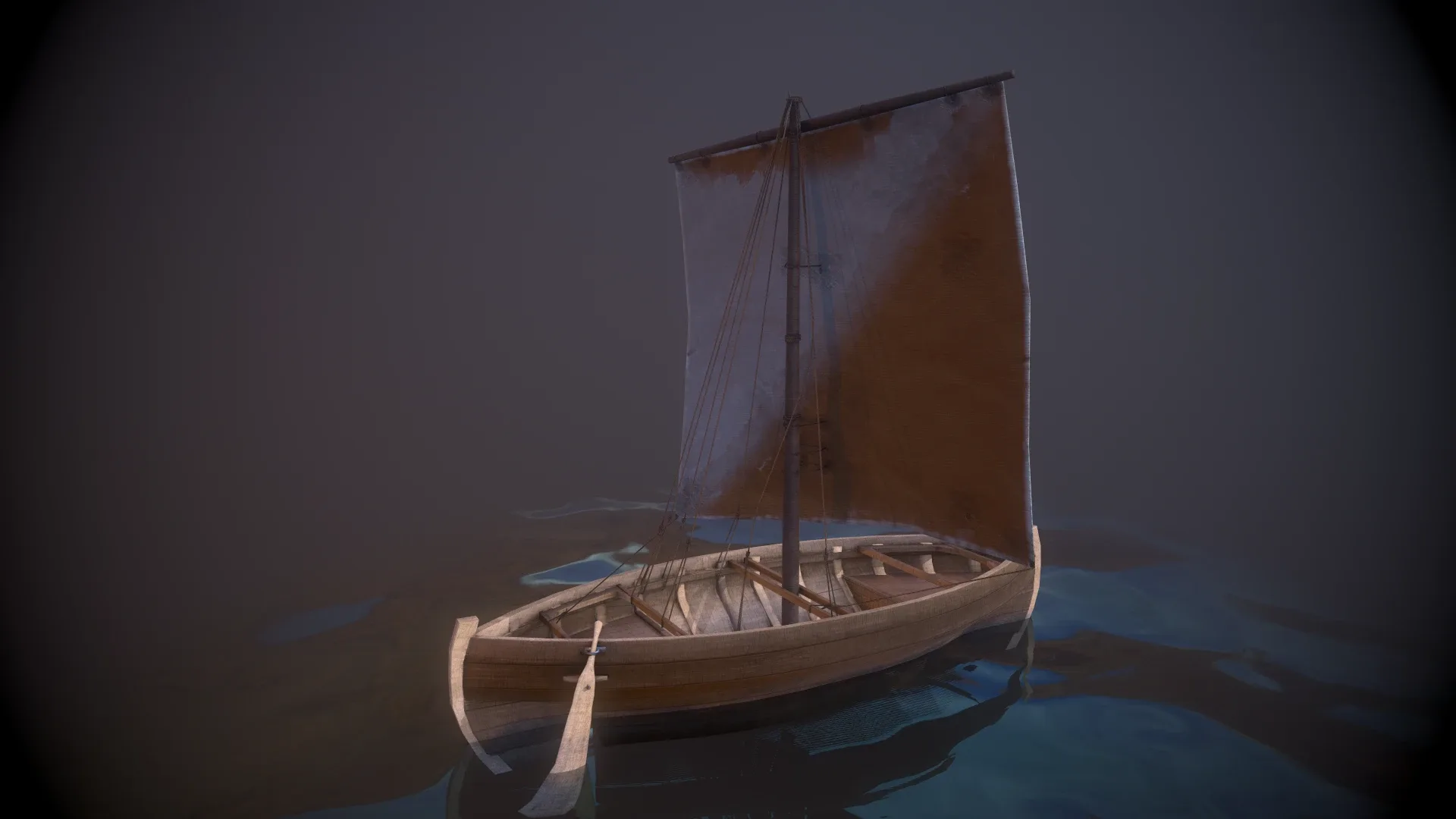 Knarr - Medieval Sailboat