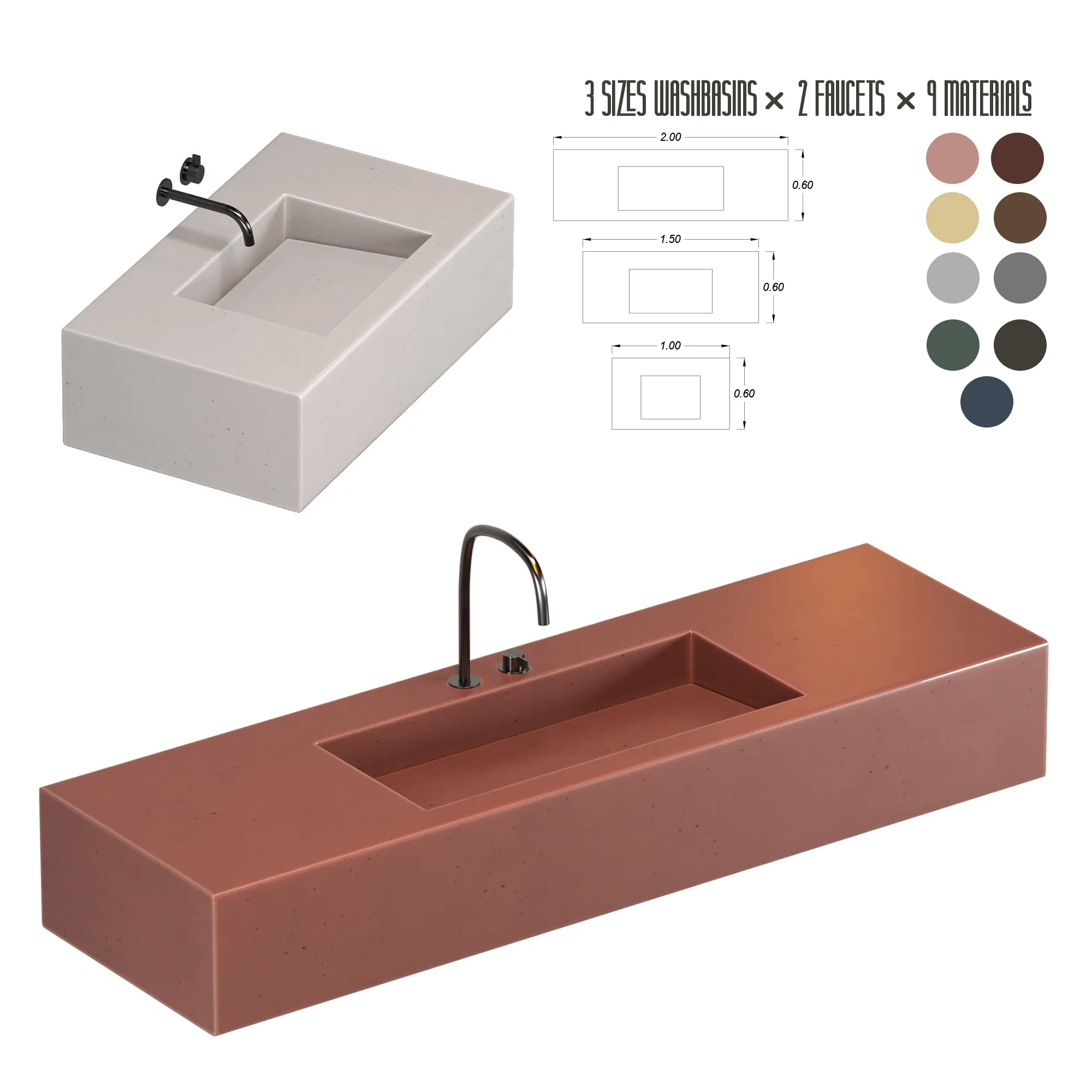 Wash Basin Set 01