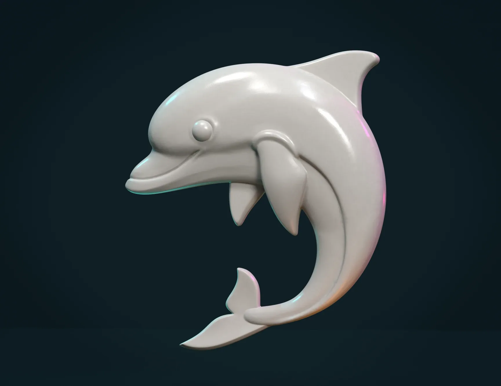 Dolphin Relief - 3D Print Ready