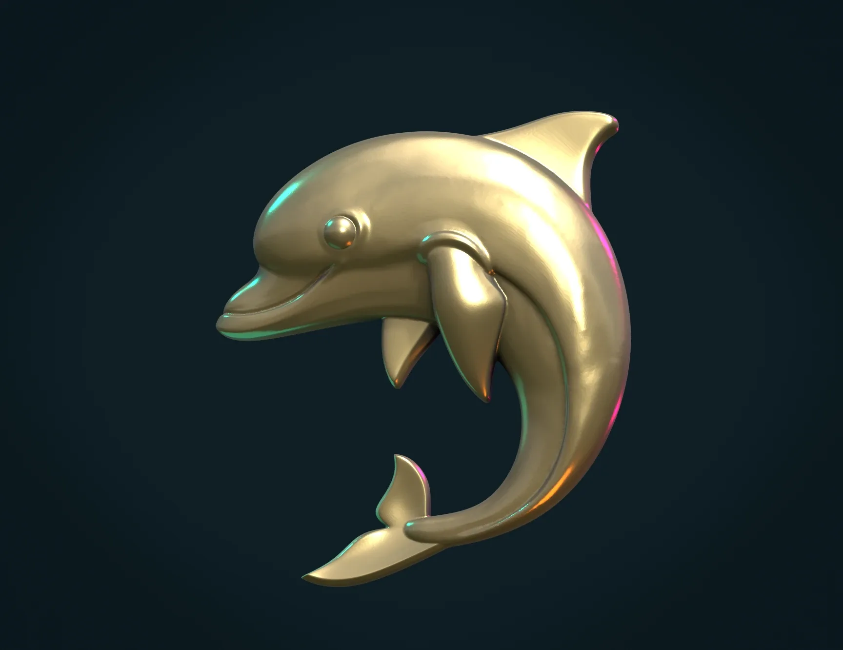 Dolphin Relief - 3D Print Ready