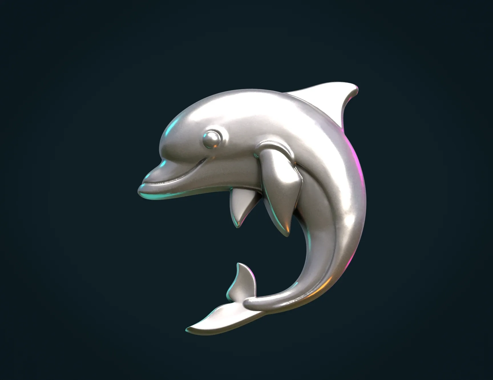 Dolphin Relief - 3D Print Ready